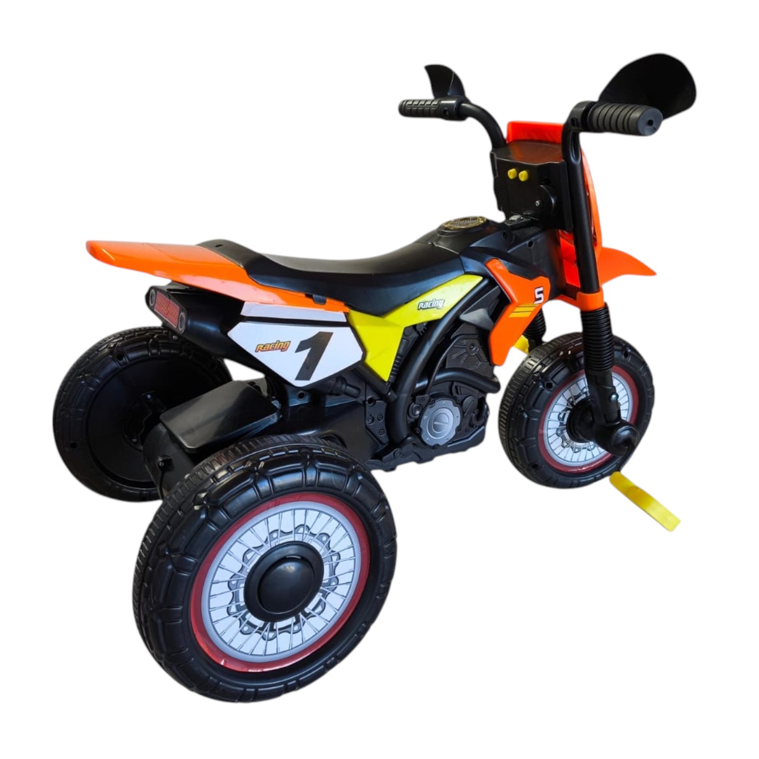 TRICICLO INFANTIL TIPO MOTO 3 RUEDAS NARANJO - 5