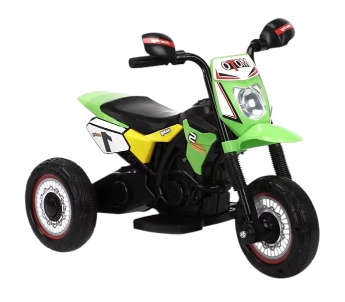 TRICICLO INFANTIL TIPO MOTO 3 RUEDAS VERDE - 1