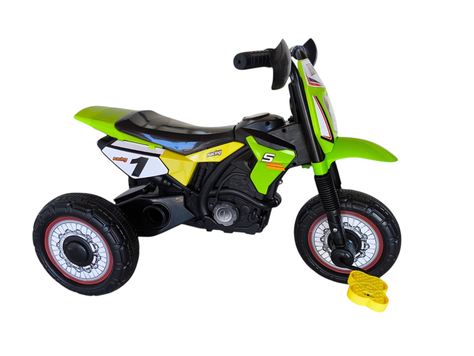 TRICICLO INFANTIL TIPO MOTO 3 RUEDAS VERDE - 3