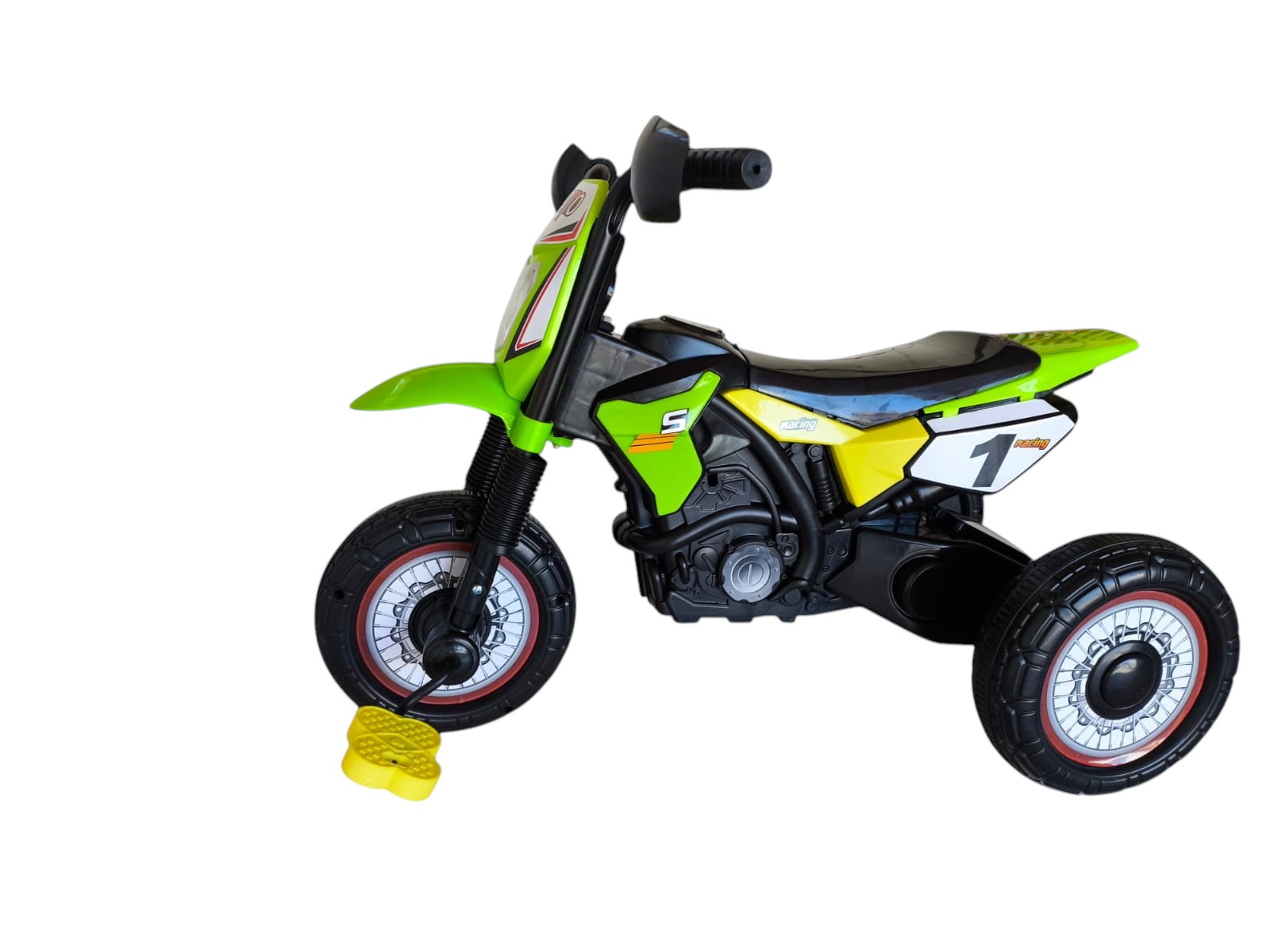 TRICICLO INFANTIL TIPO MOTO 3 RUEDAS VERDE - 4