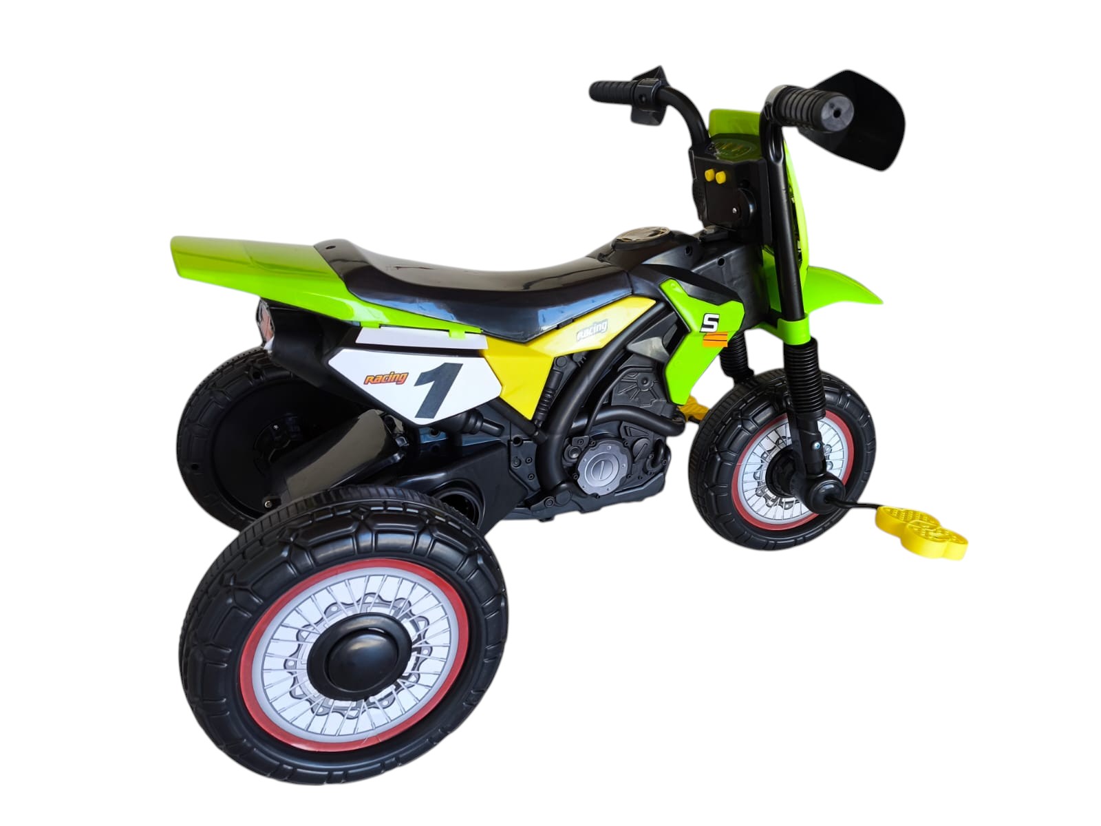TRICICLO INFANTIL TIPO MOTO 3 RUEDAS VERDE - 5