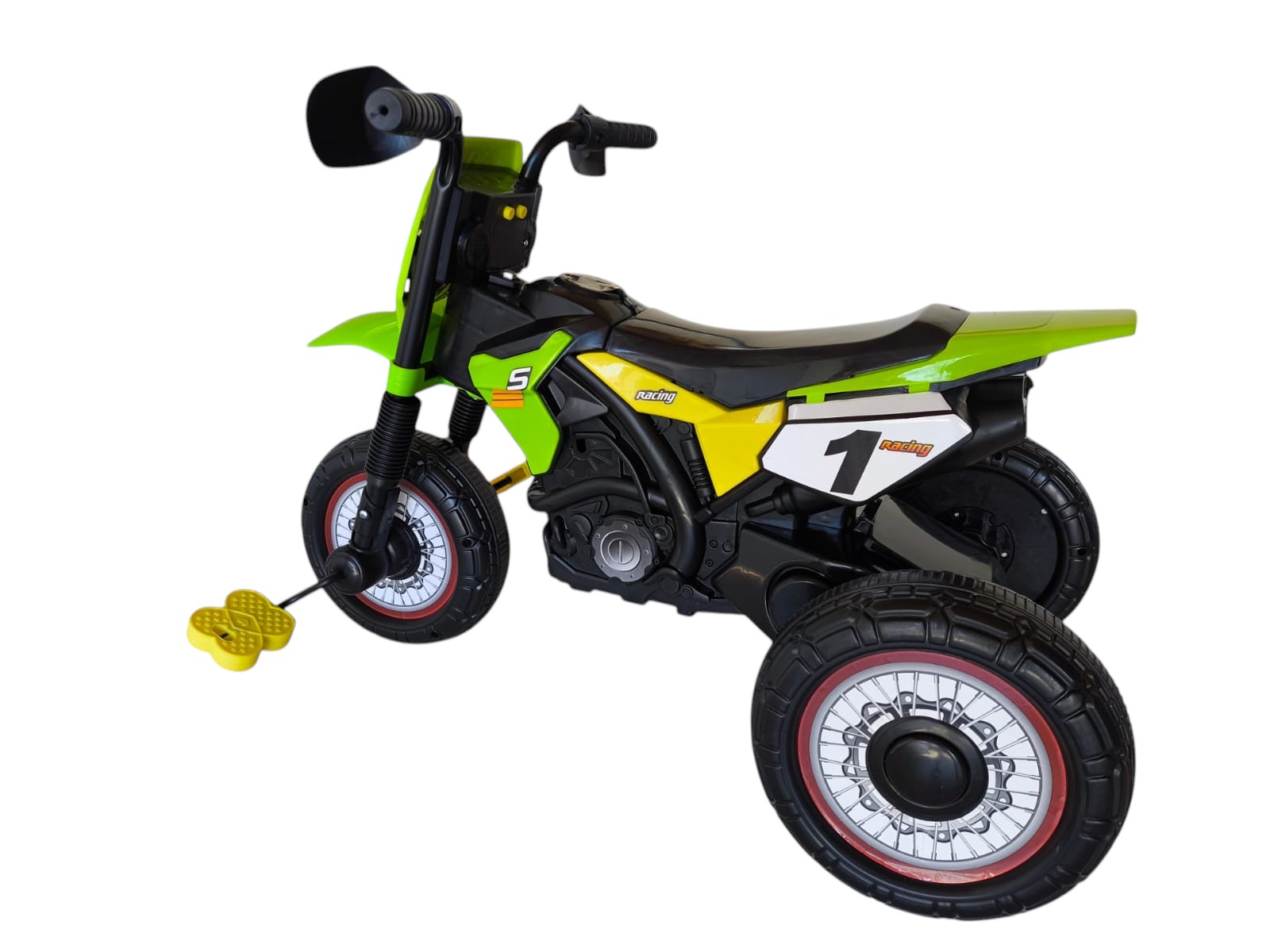 TRICICLO INFANTIL TIPO MOTO 3 RUEDAS VERDE - 6