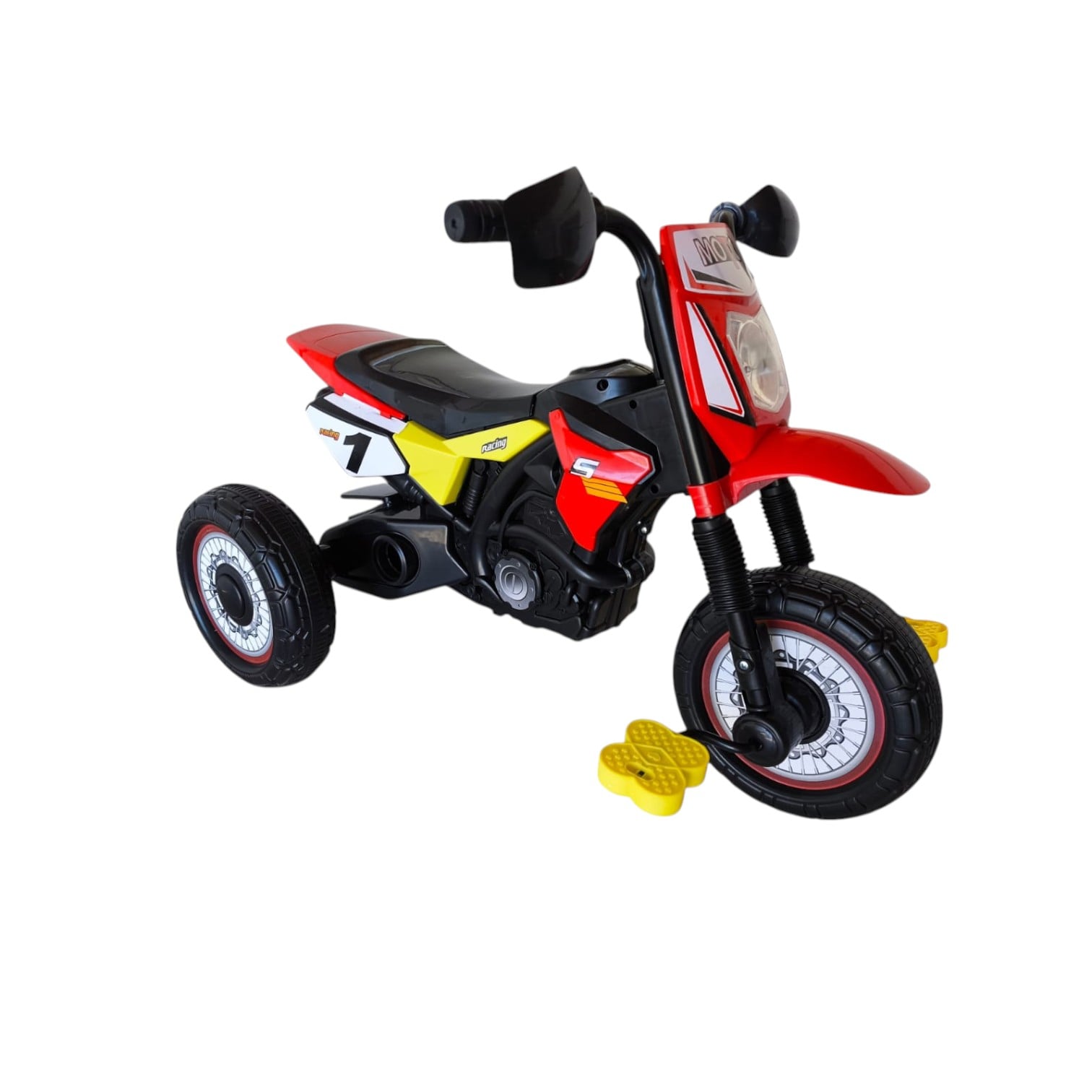 TRICICLO INFANTIL TIPO MOTO 3 RUEDAS ROJO - 1