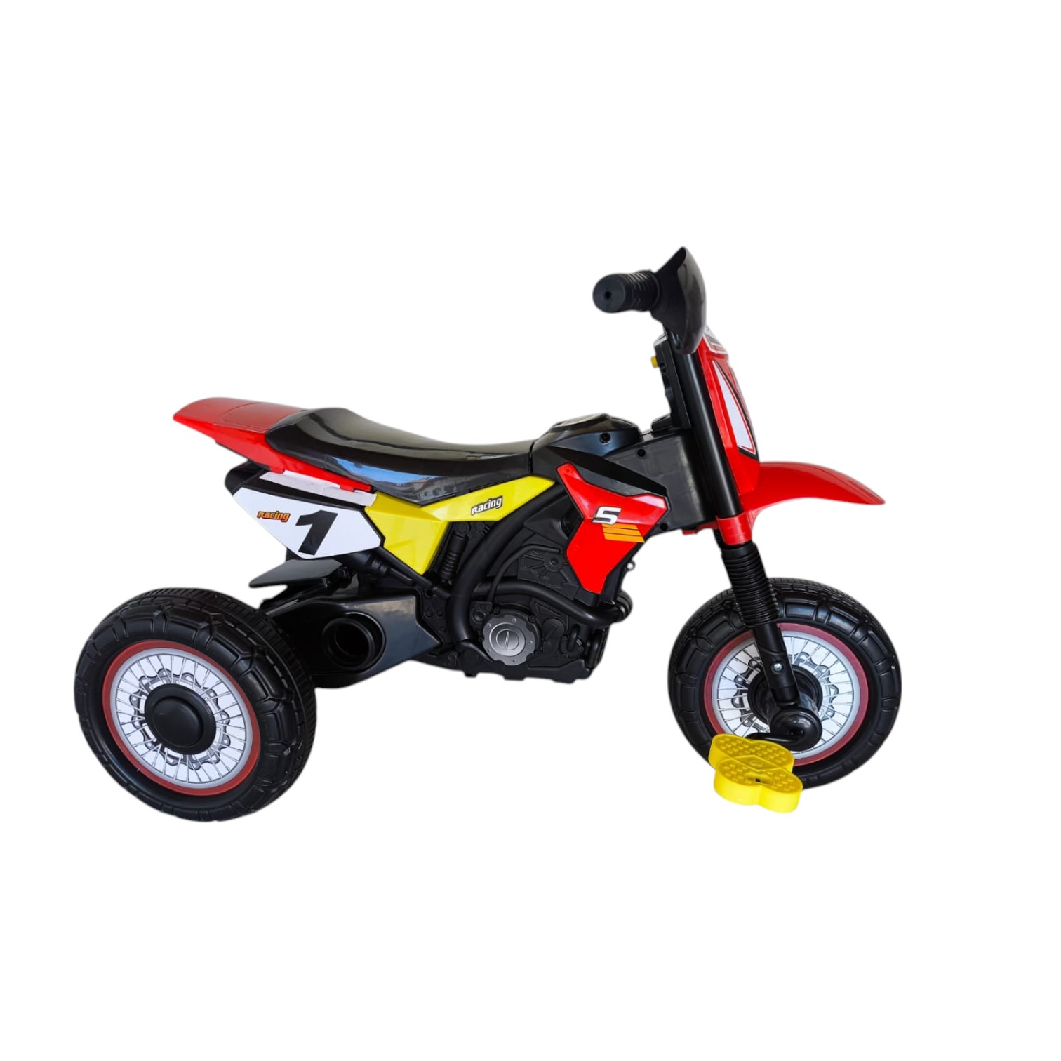 TRICICLO INFANTIL TIPO MOTO 3 RUEDAS ROJO - 3