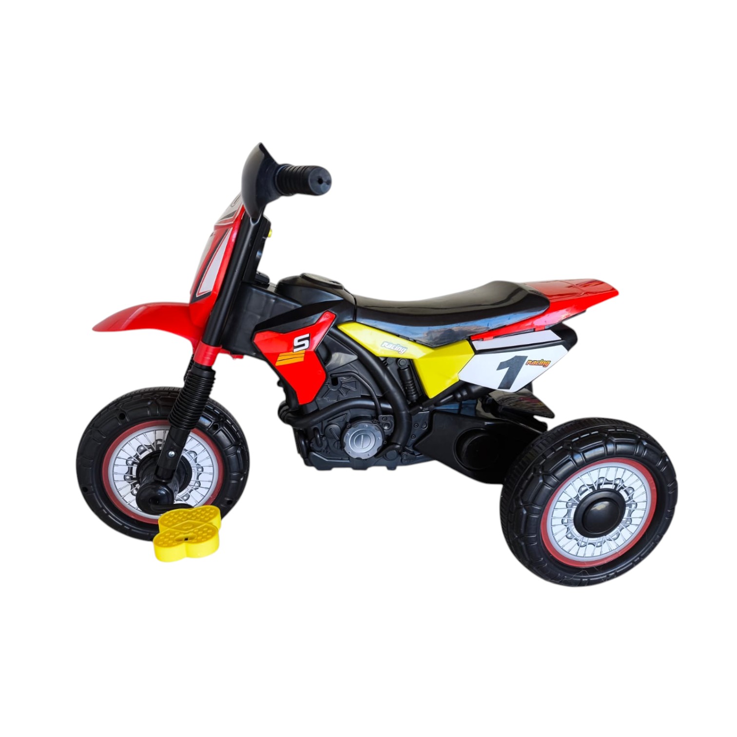 TRICICLO INFANTIL TIPO MOTO 3 RUEDAS ROJO - 4