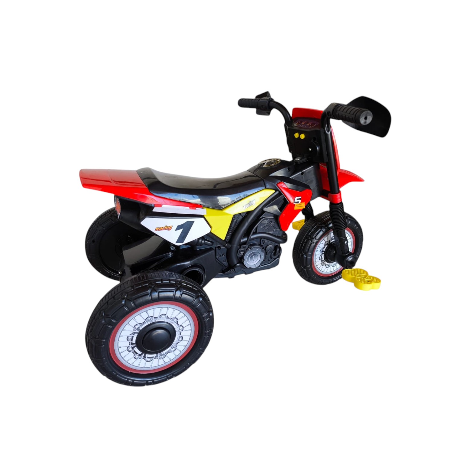 TRICICLO INFANTIL TIPO MOTO 3 RUEDAS ROJO - 5
