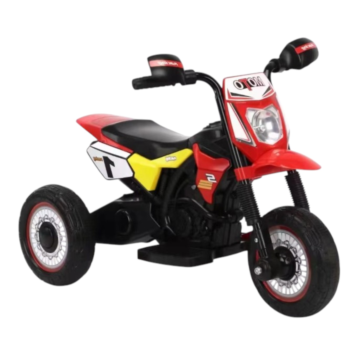 TRICICLO INFANTIL TIPO MOTO 3 RUEDAS ROJO - 7