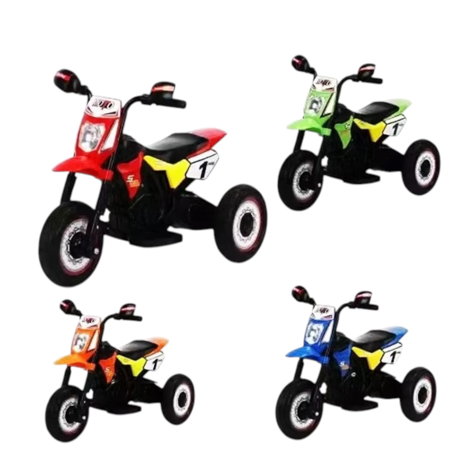 TRICICLO INFANTIL TIPO MOTO 3 RUEDAS ROJO - 8