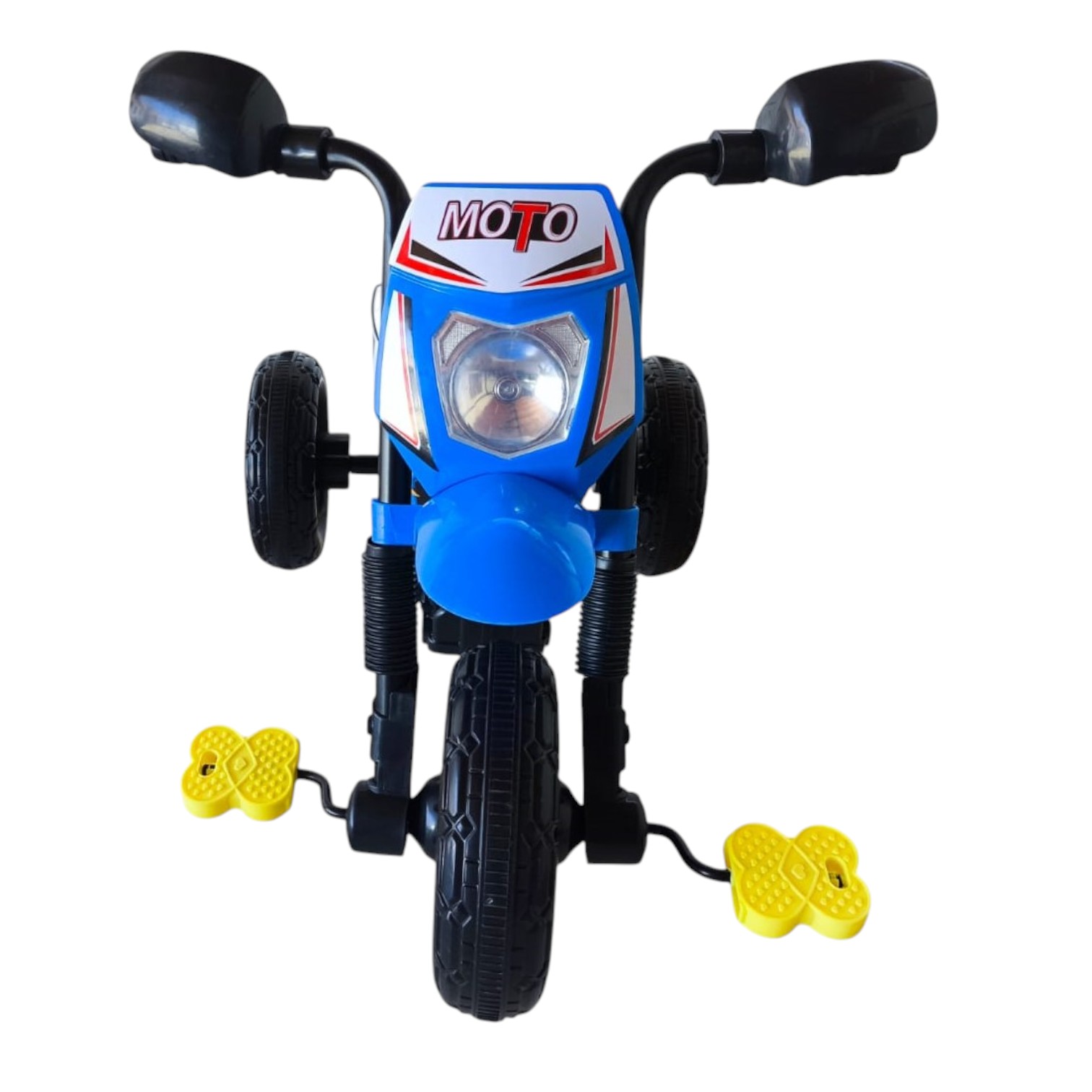 TRICICLO INFANTIL TIPO MOTO 3 RUEDAS AZUL - 2