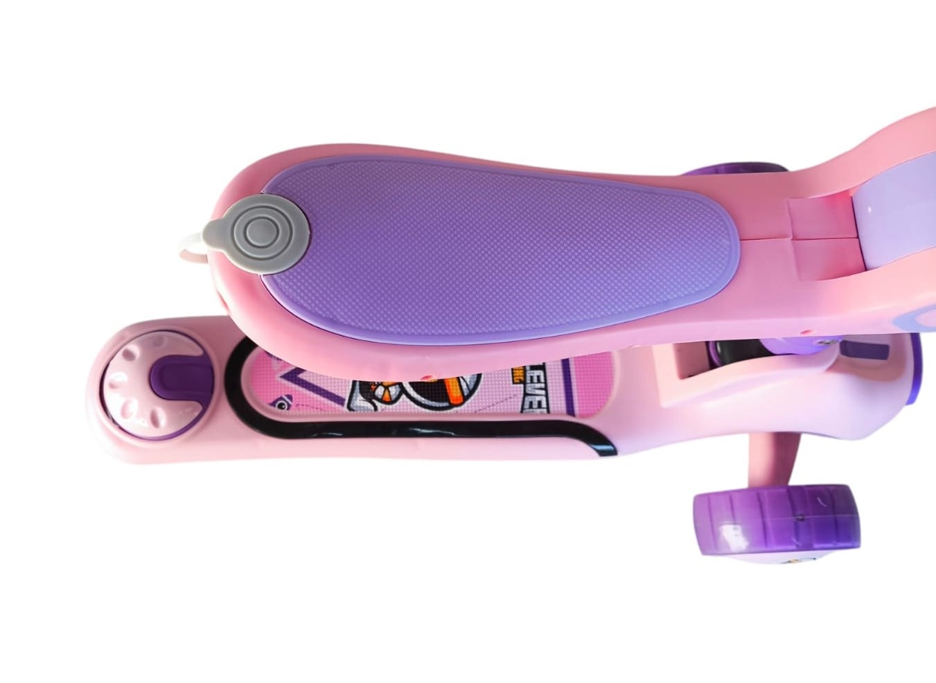 MONOPATIN PLEGABLE INFANTIL 2 EN 1 LUCES LED ROSADO - 3
