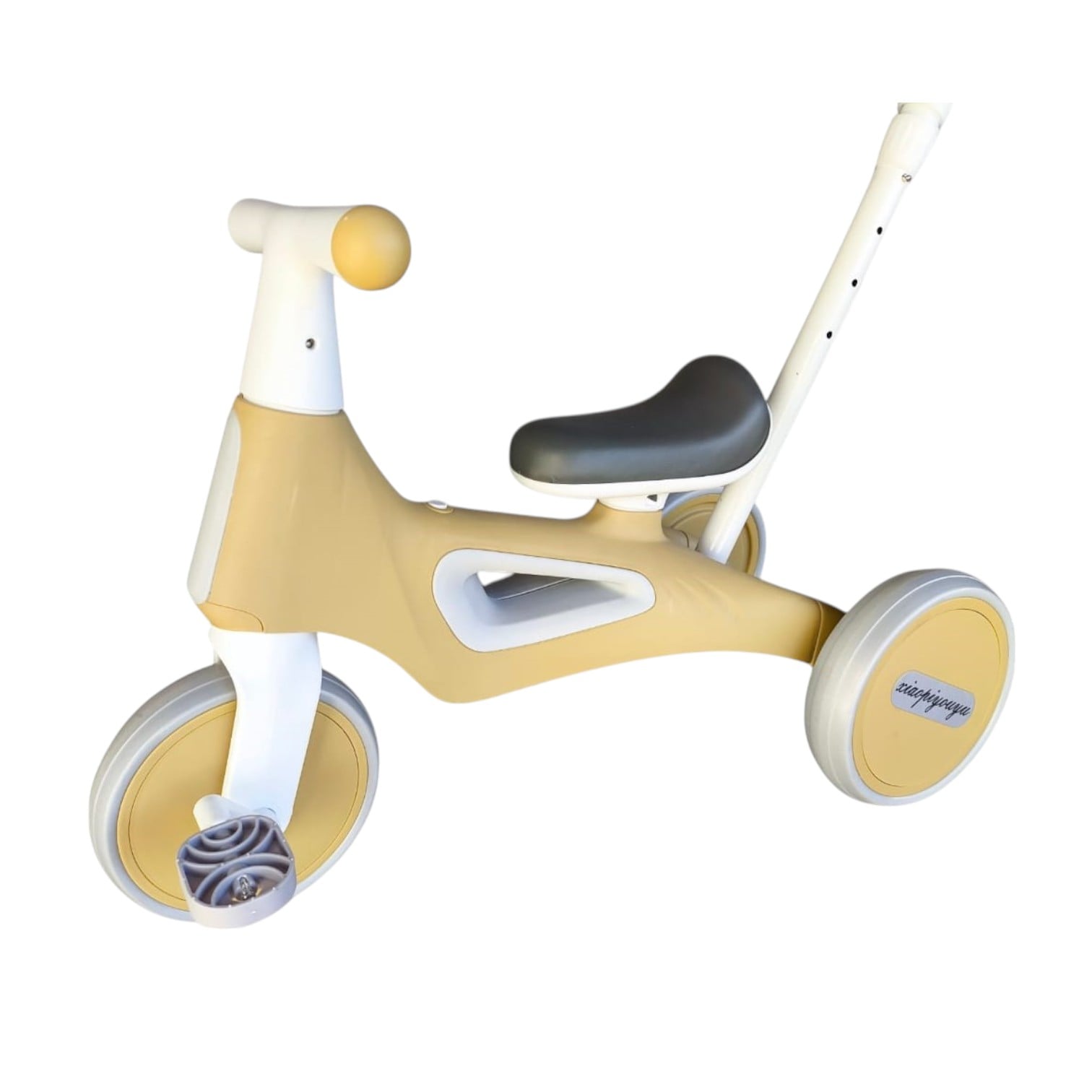 TRICICLO INFANTIL MULTIFUNCIONAL 5 EN 1 CON PEDALES AMARILLO - 5