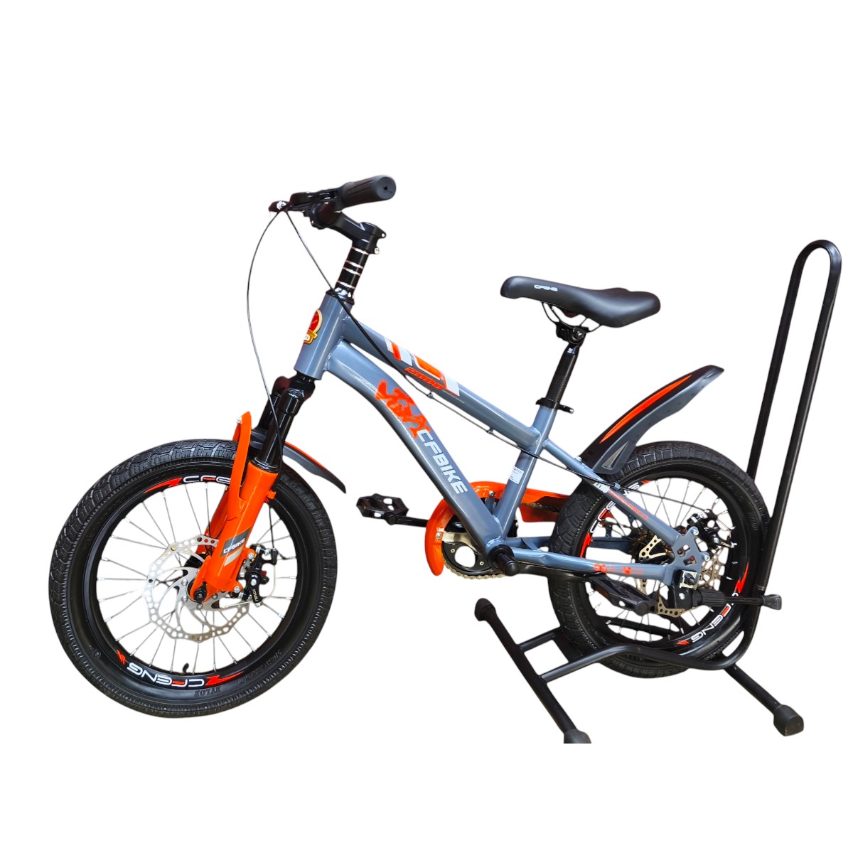 BICICLETA ARO 16 CFBIKE GRIS NARANJO - 3
