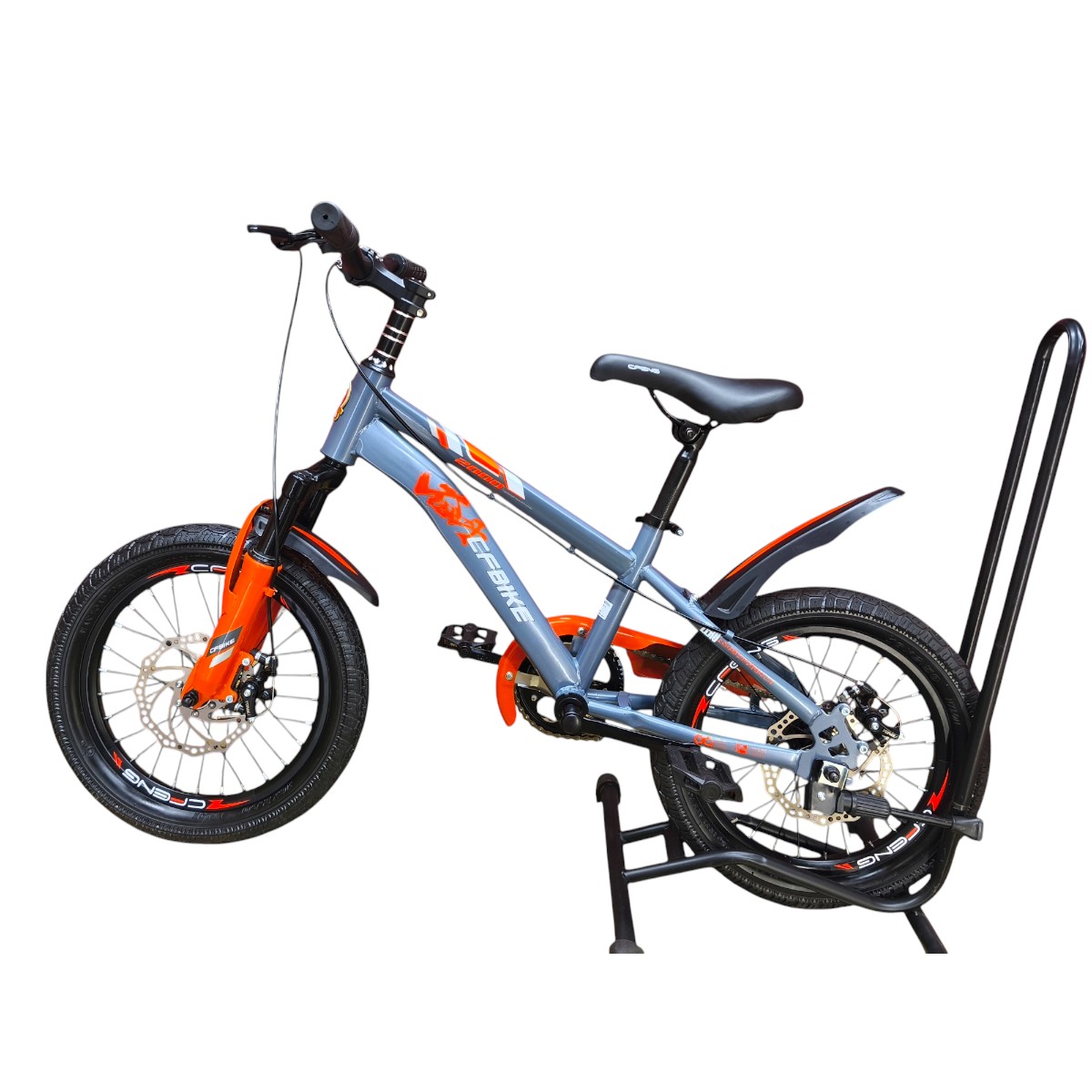 BICICLETA ARO 16 CFBIKE GRIS NARANJO - 4