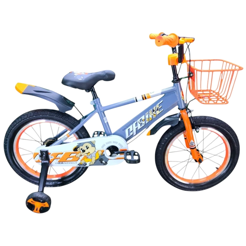 BICICLETA ARO 16 INFANTIL CFBIKE GRIS/NARANJO - 1