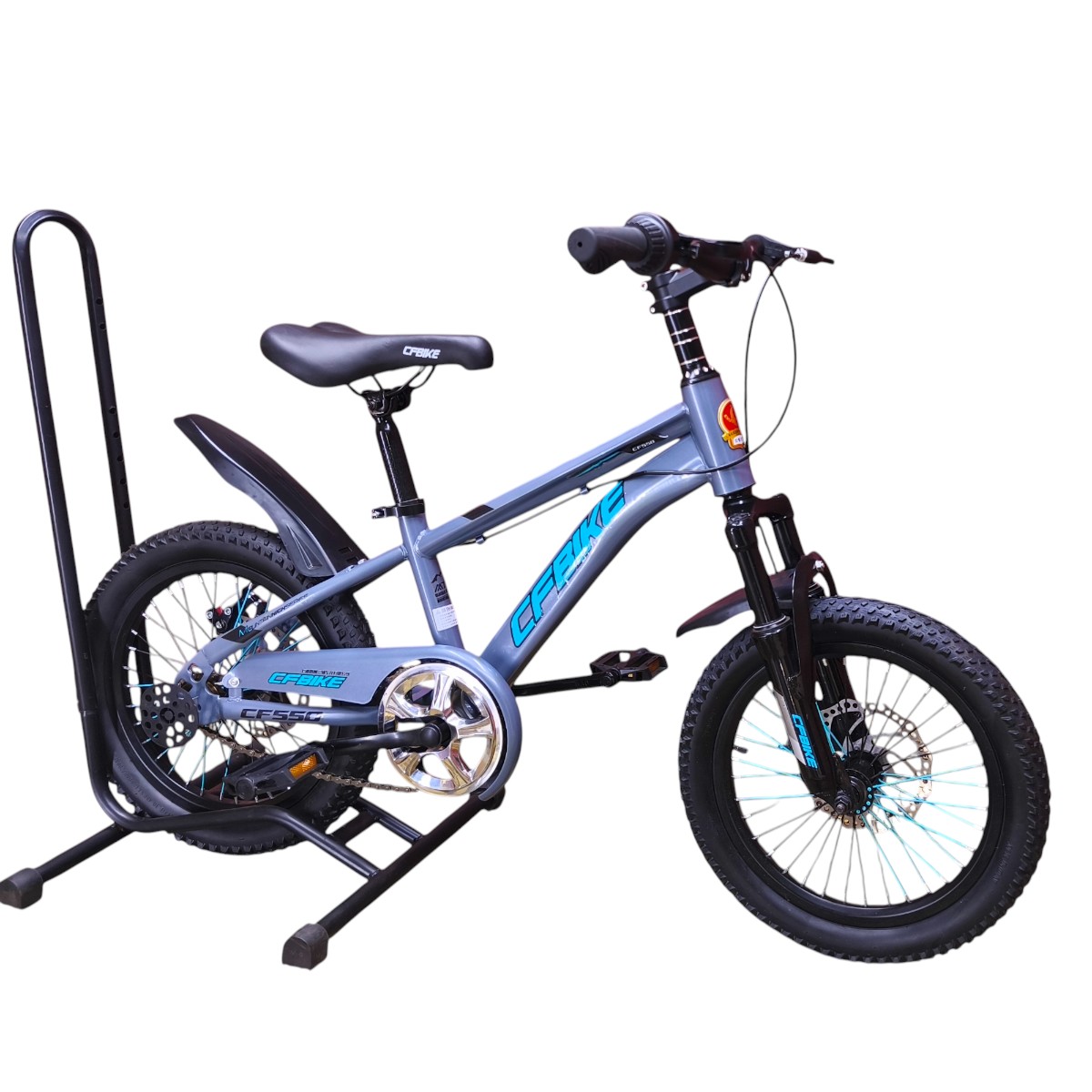 BICICLETA ARO 16 CFBIKE CON DISCO GRIS CELESTE - 2