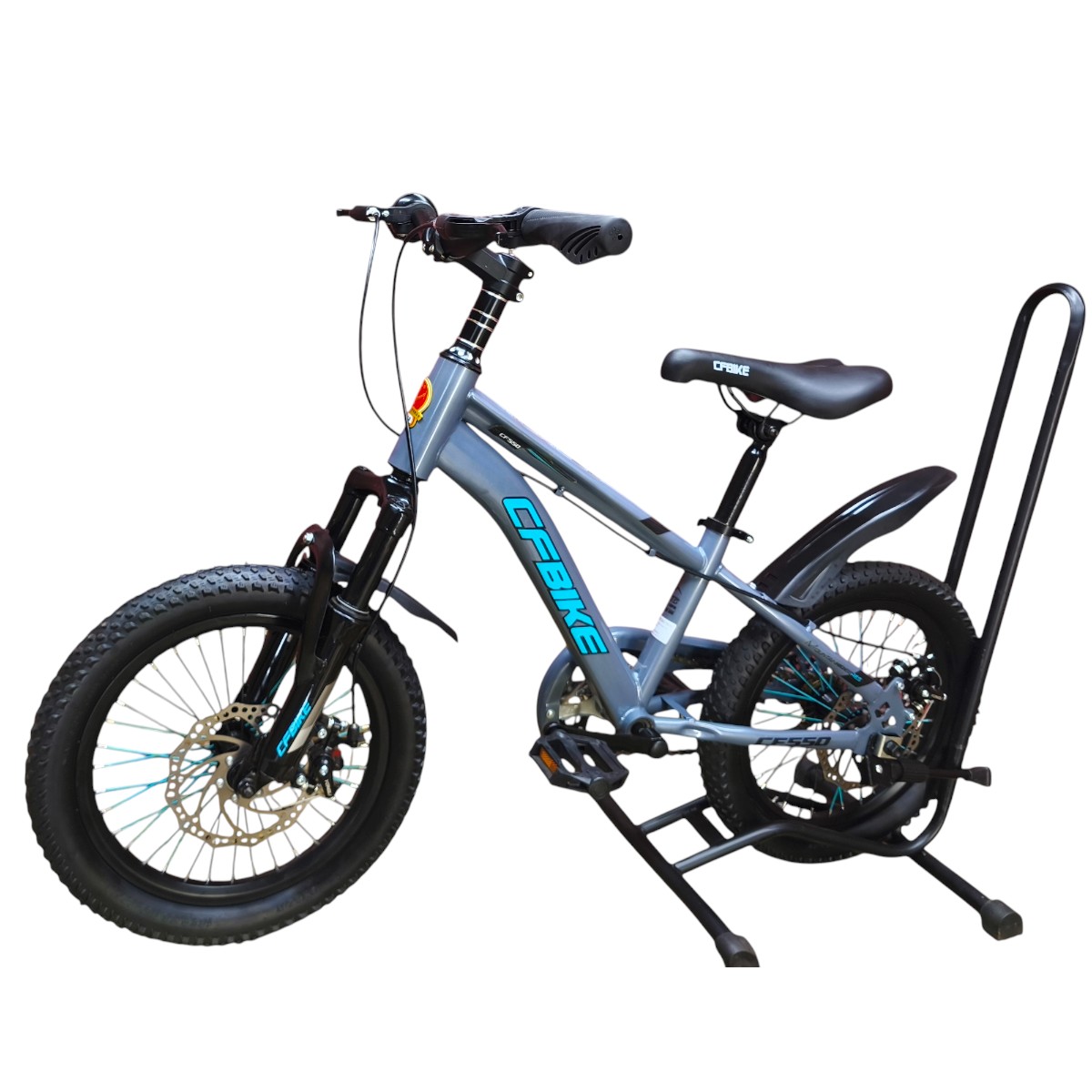 BICICLETA ARO 16 CFBIKE CON DISCO GRIS CELESTE - 3