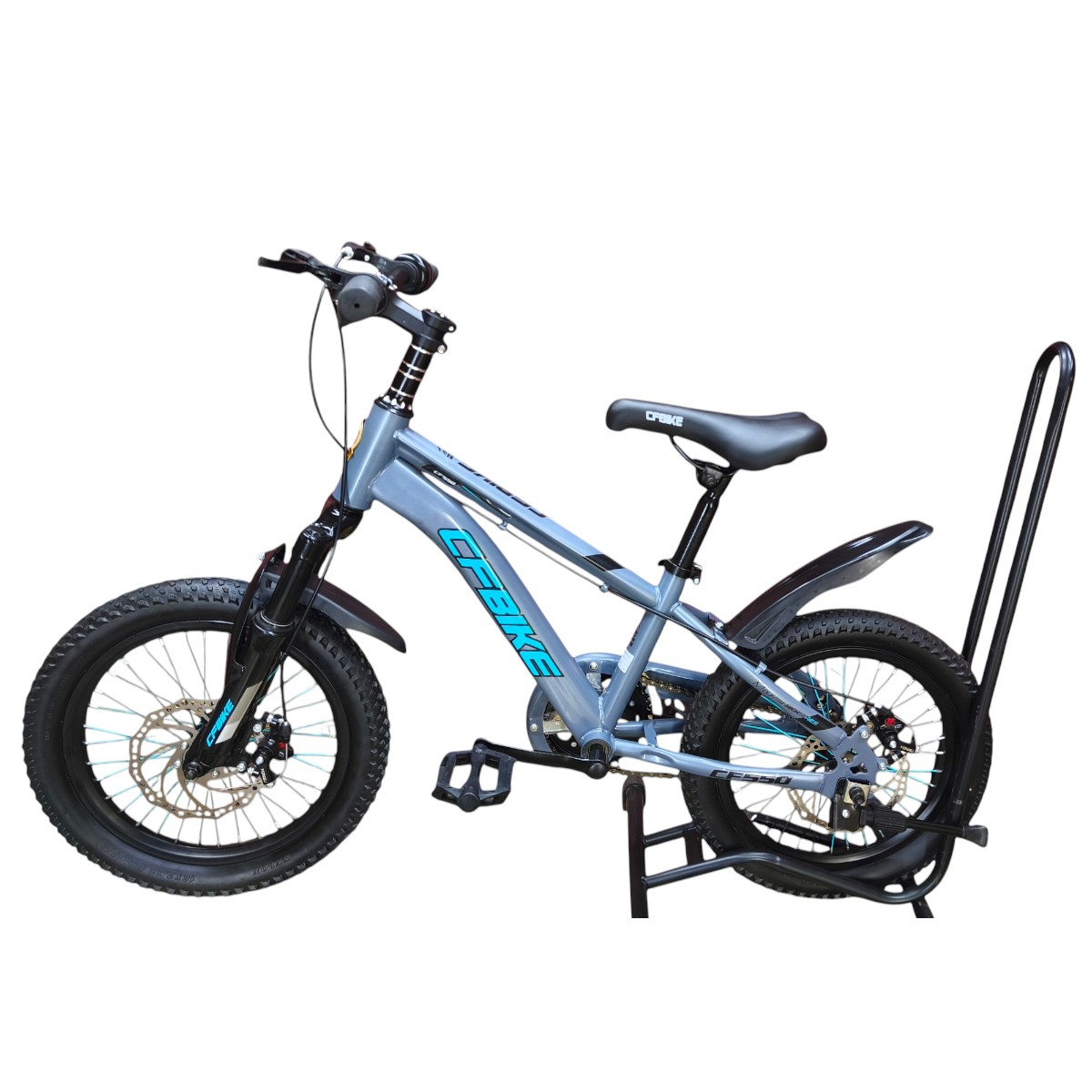 BICICLETA ARO 16 CFBIKE CON DISCO GRIS CELESTE - 4