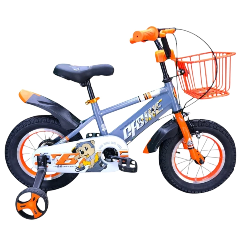 BICICLETA ARO 12 INFANTIL CFBIKE GRIS/NARANJO - 1