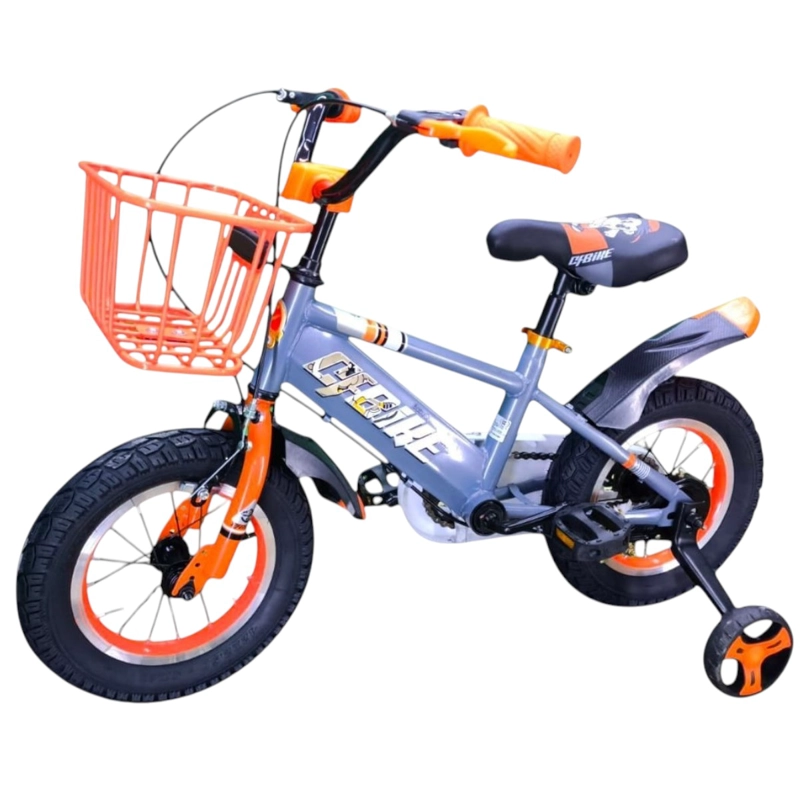 BICICLETA ARO 12 INFANTIL CFBIKE GRIS/NARANJO - 2