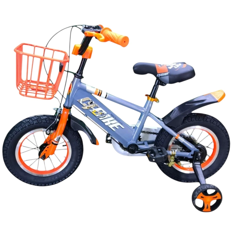 BICICLETA ARO 12 INFANTIL CFBIKE GRIS/NARANJO - 3