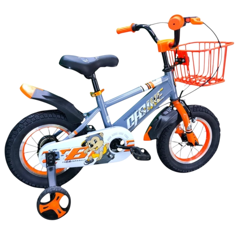 BICICLETA ARO 12 INFANTIL CFBIKE GRIS/NARANJO - 4