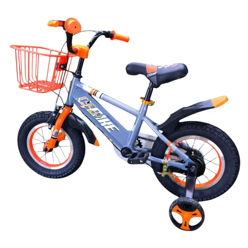 BICICLETA ARO 12 INFANTIL CFBIKE GRIS/NARANJO - 5