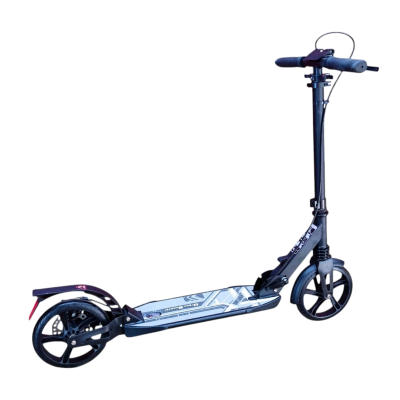 SCOOTER MONOPATÍN NIÑOS ADULTOS CON FRENO DISCO NEGRO - 2