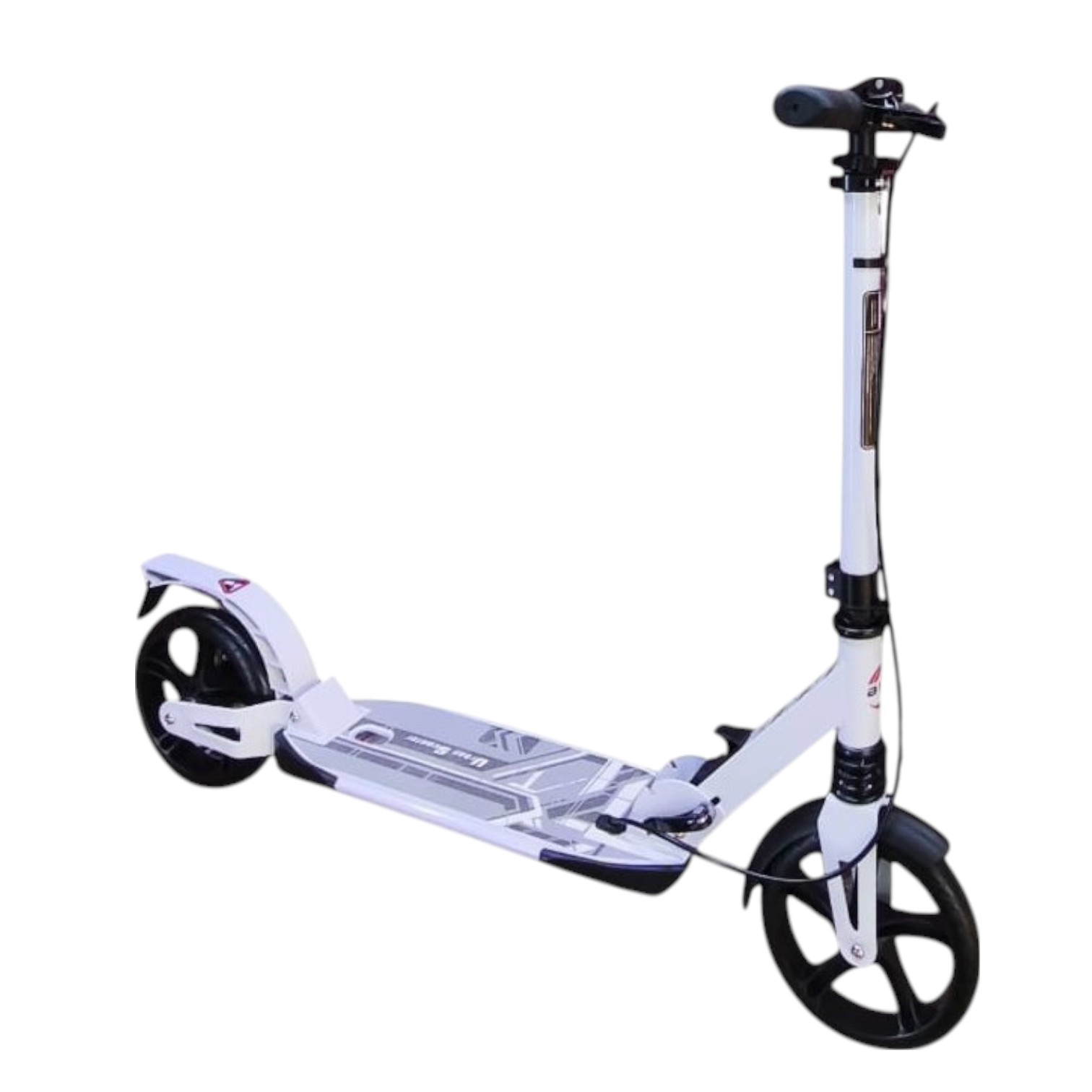 SCOOTER MONOPATÍN NIÑOS ADULTOS CON FRENO DISCO BLANCO - 3