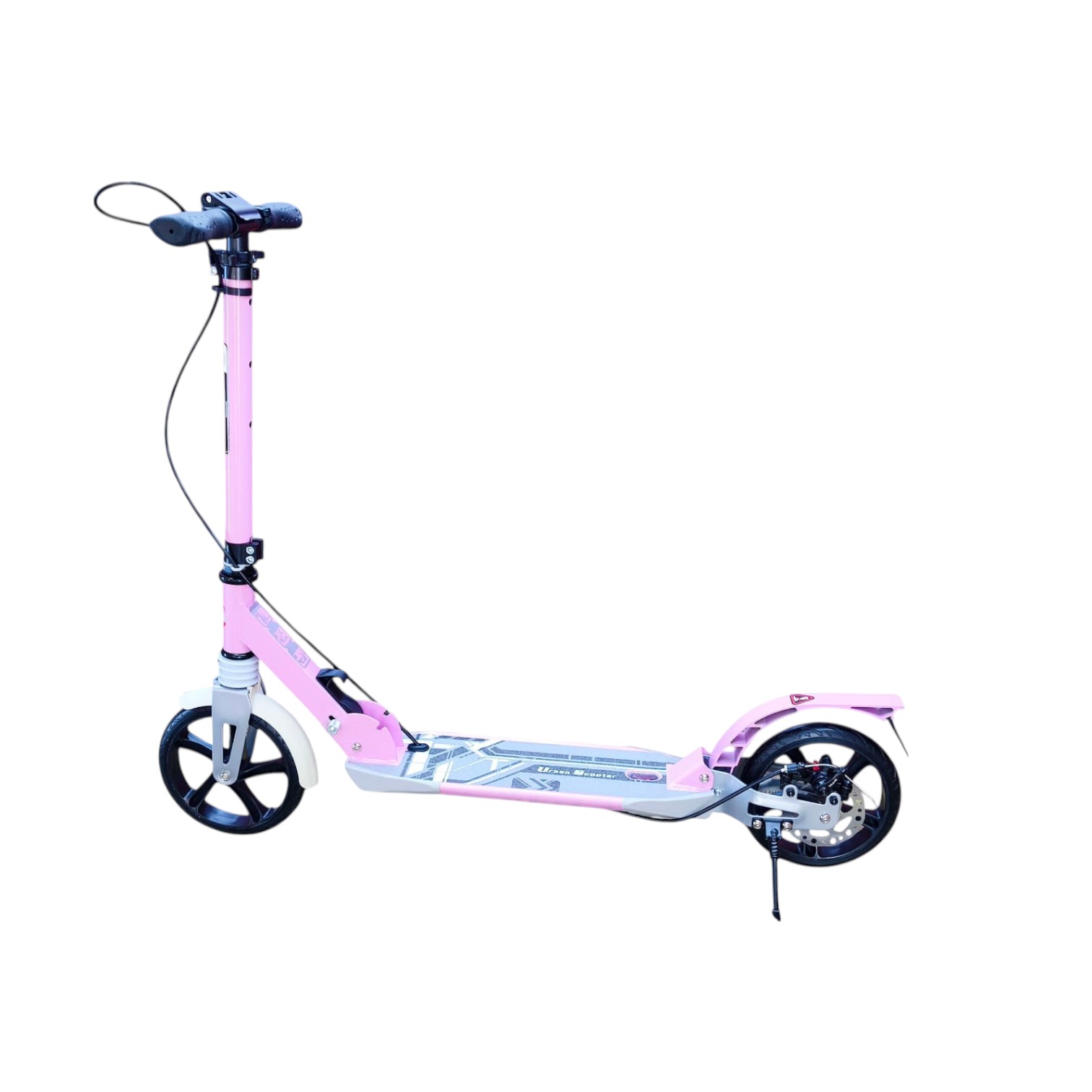 SCOOTER MONOPATÍN NIÑOS ADULTOS CON FRENO DISCO ROSADO - 4