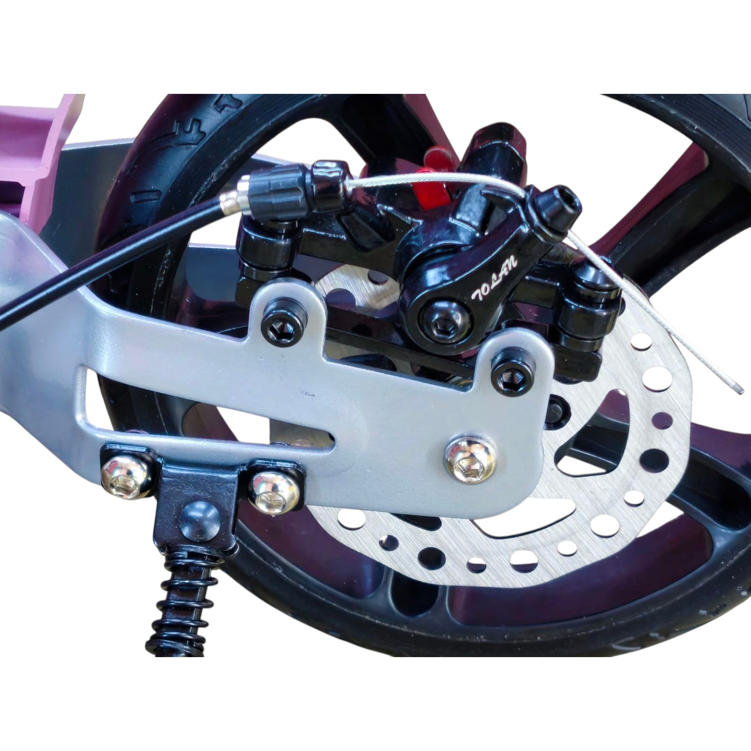 SCOOTER MONOPATÍN NIÑOS ADULTOS CON FRENO DISCO ROSADO - 6