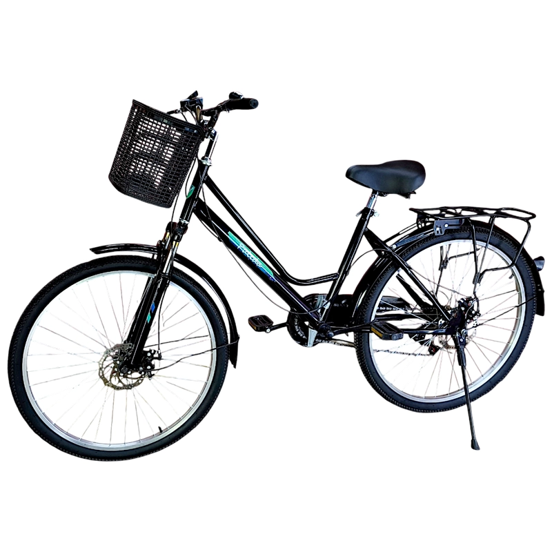 BICICLETA ARO 27.5  PULEDA NEGRO DE PASEO CON 7 VELOCIDADES Y FRENO DISCO - 8