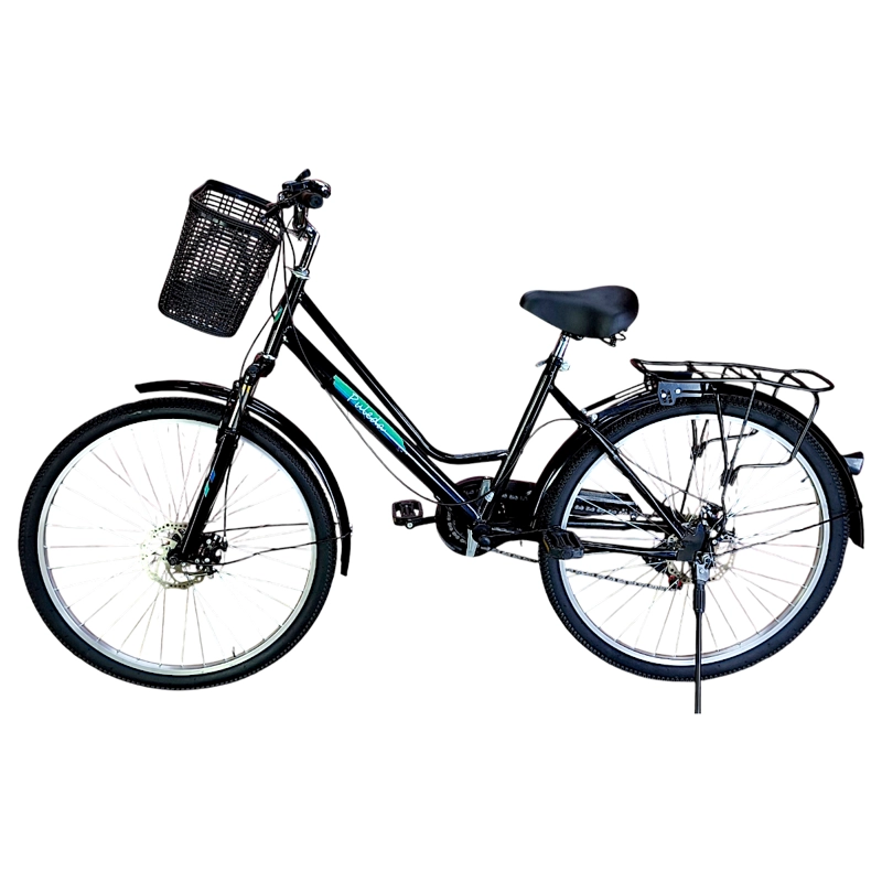 BICICLETA ARO 27.5  PULEDA NEGRO DE PASEO CON 7 VELOCIDADES Y FRENO DISCO - 9