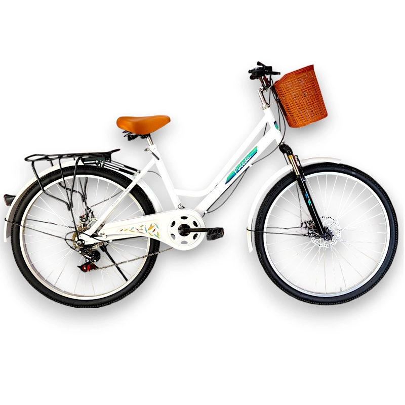 BICICLETA ARO 27.5 PULEDA BLANCA DE PASEO CON 7 VELOCIDADES Y FRENO DISCO - 2