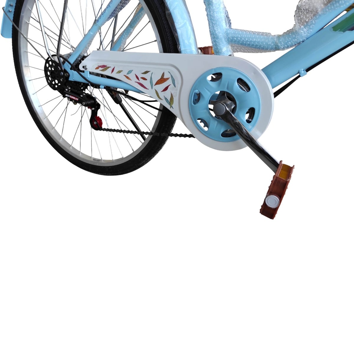 BICICLETA ARO 27.5  PULEDA CELESTE DE PASEO CON 7 VELOCIDADES Y FRENO DISCO - 2