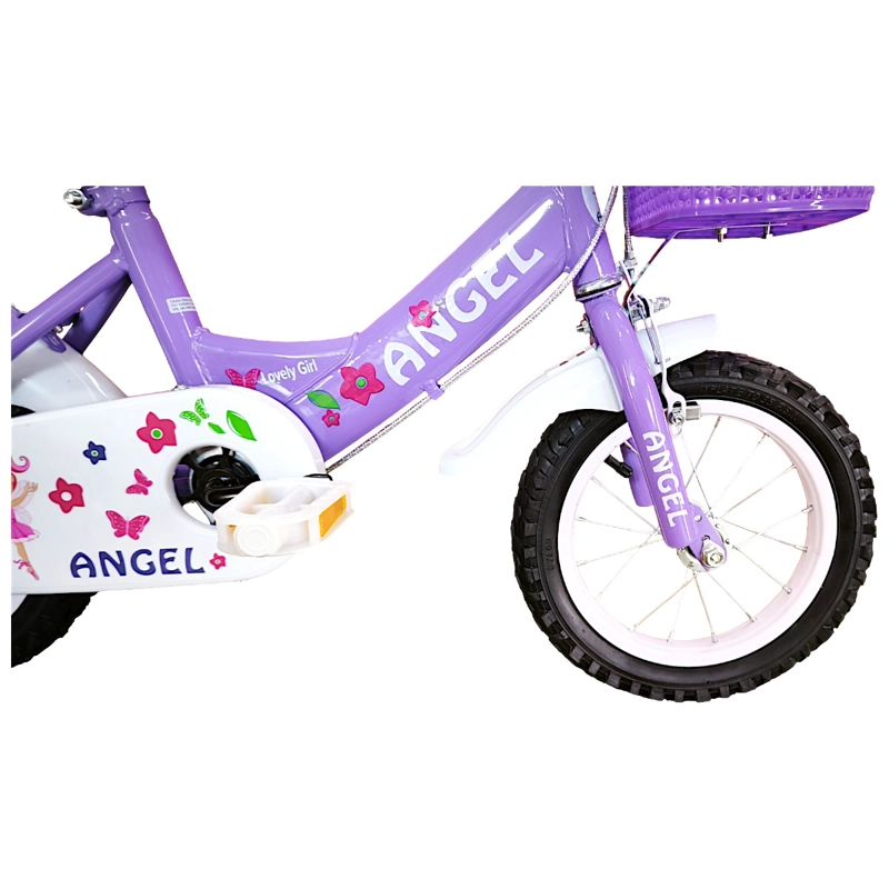 BICICLETA ARO 12 INFANTIL LILA ANGEL - 7
