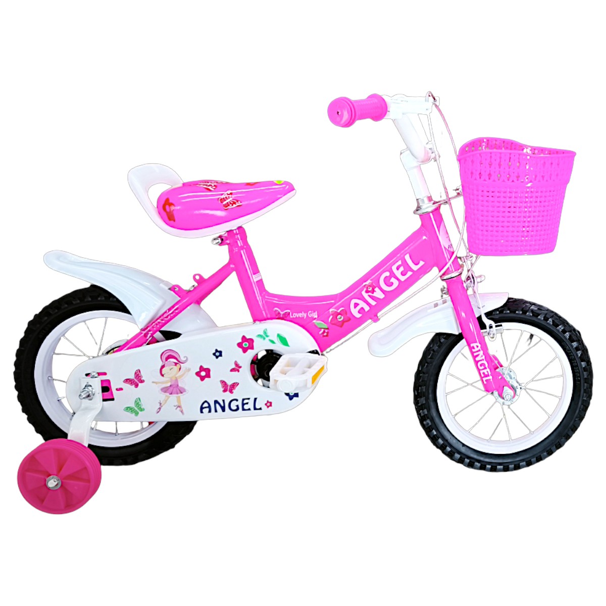 BICICLETA ARO 12 INFANTIL ROSADO ANGEL - 2