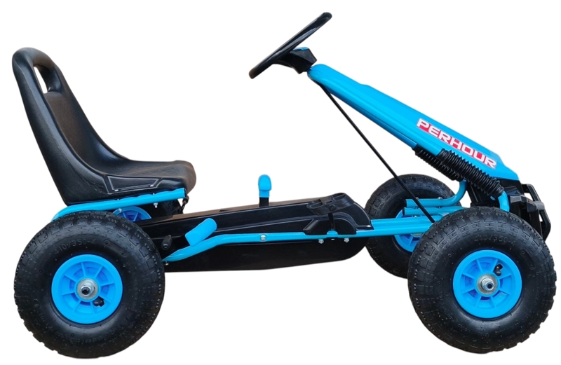 GOKART A PEDALES CON RUEDA GOMA CELESTE - 1