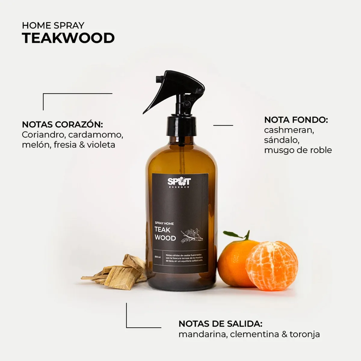 SPRAY HOME LH 500ML ÁMBAR TEAKWOOD SPOT ESSENCE - 2