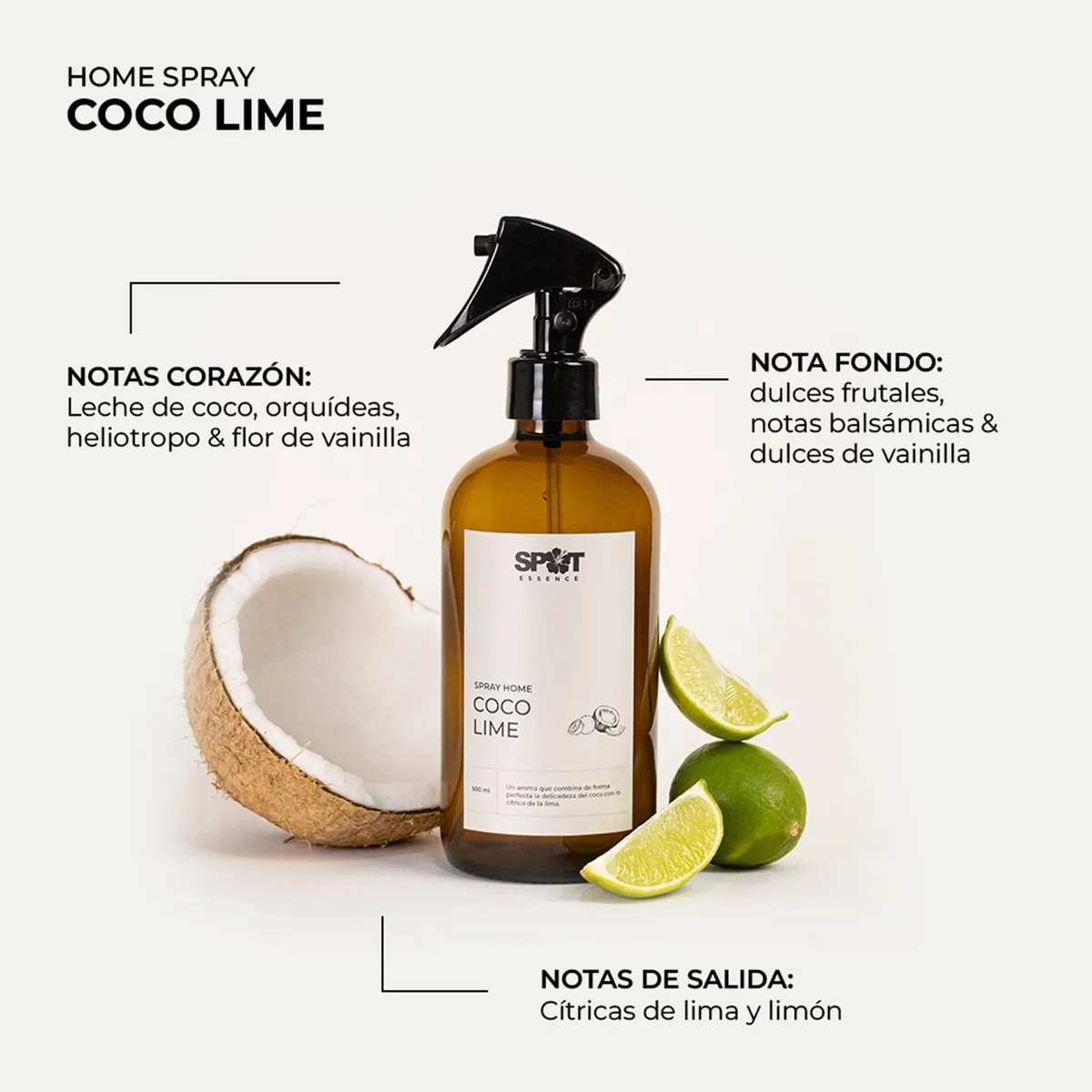 SPRAY HOME LH 500ML AMBAR COCO LIME SPOT ESSENCE - 2