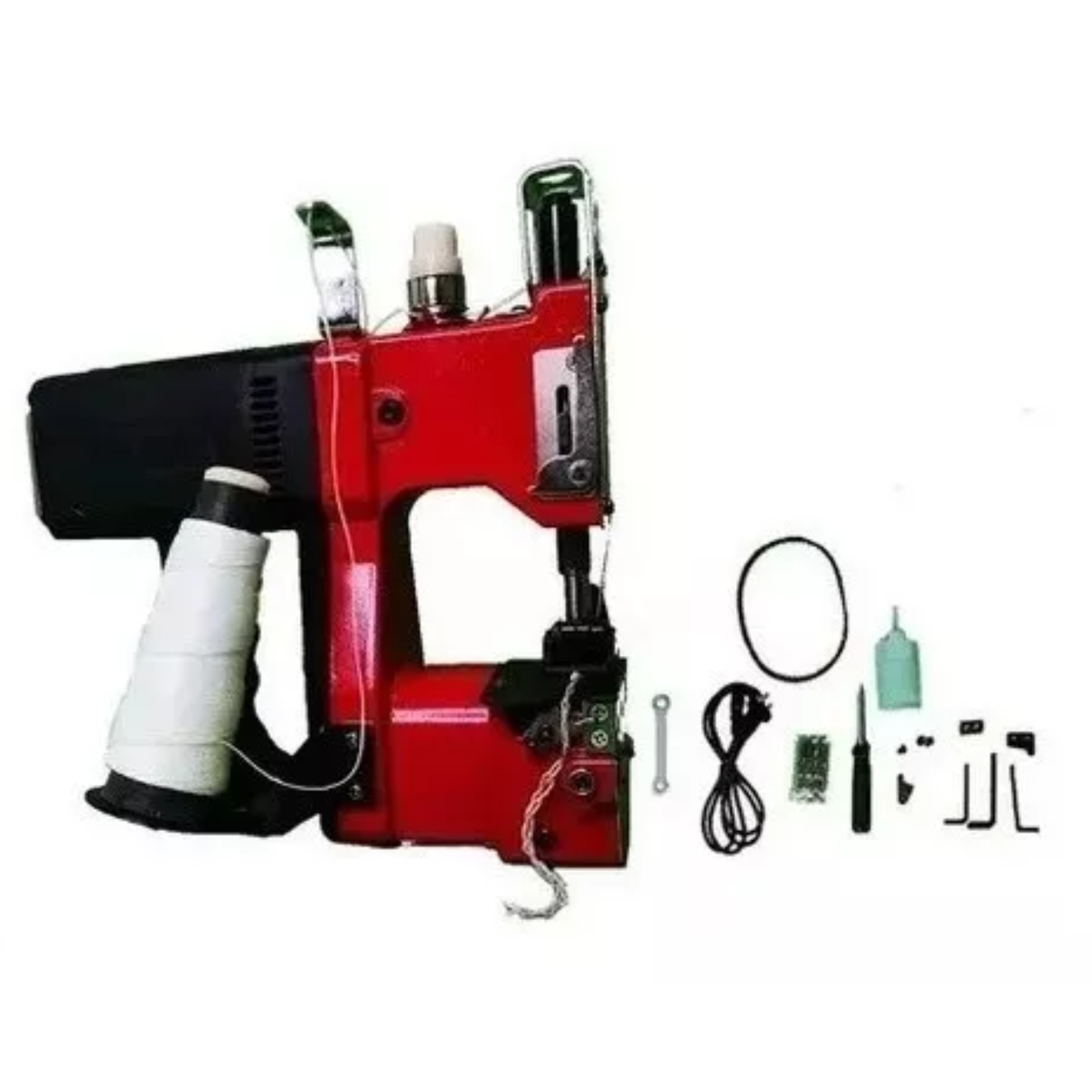 MAQUINA COSEDORA DE SACOS INALÁMBRICA + 1 BATERIA ADICIONAL COLOR ROJO - 3