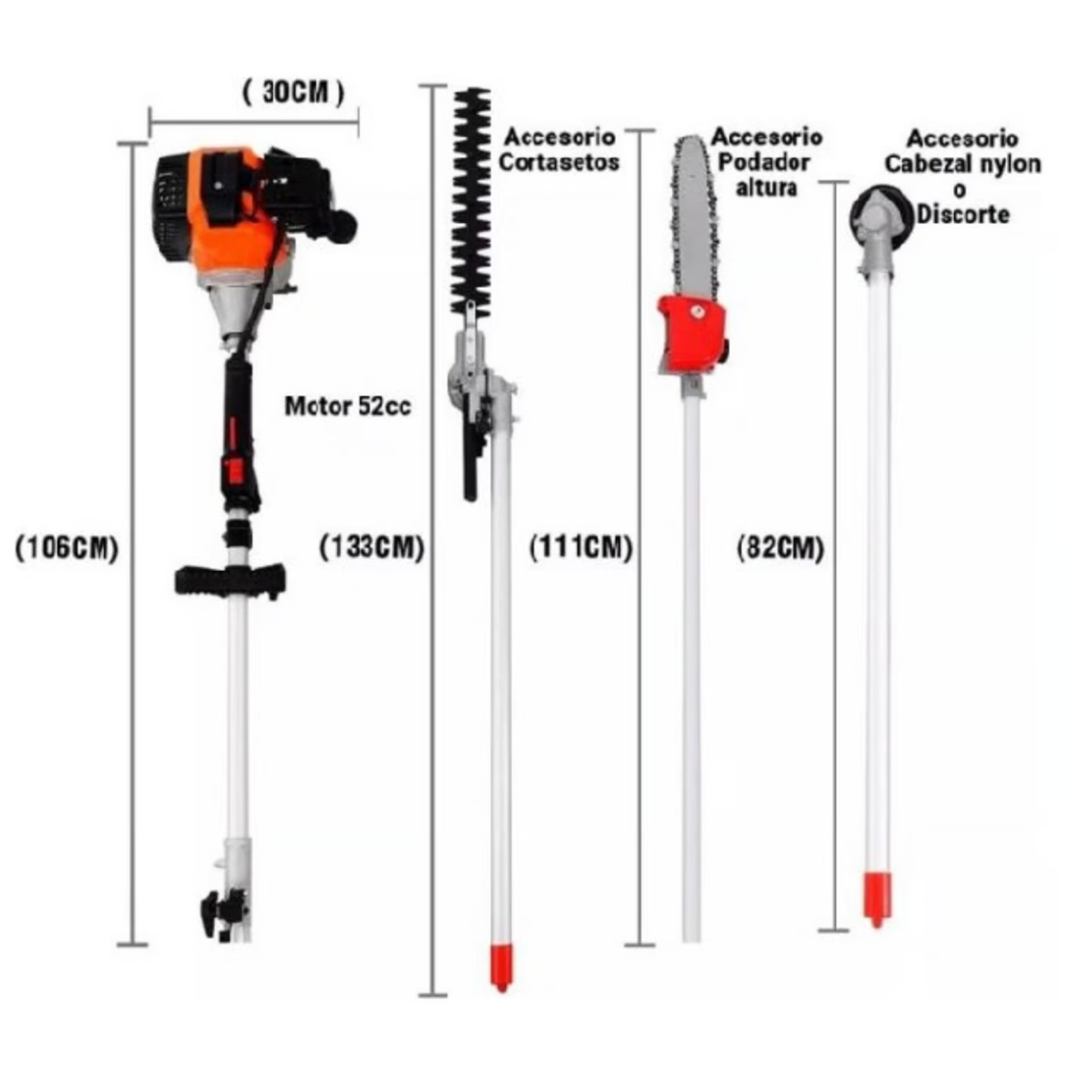 DESBROZADORA ERUX 7 EN 1 7EN1 MULTIFUNCIONAL 3 HP 1.2L - 2