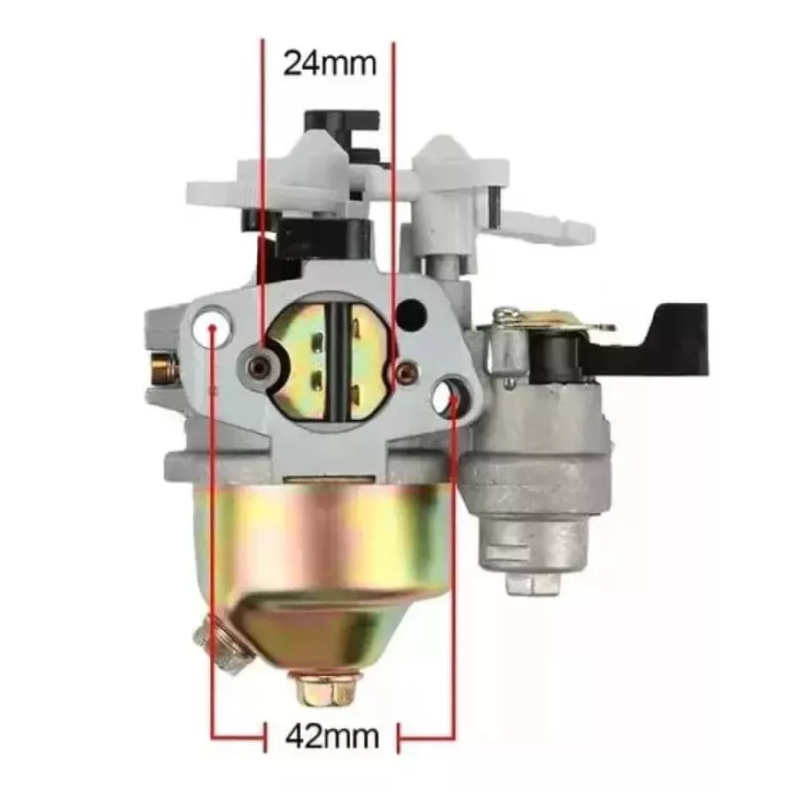 CARBURADOR MOTOBOMBAS 2Y3 PULGADAS GX160 GX200 CON DECANTADOR - 2
