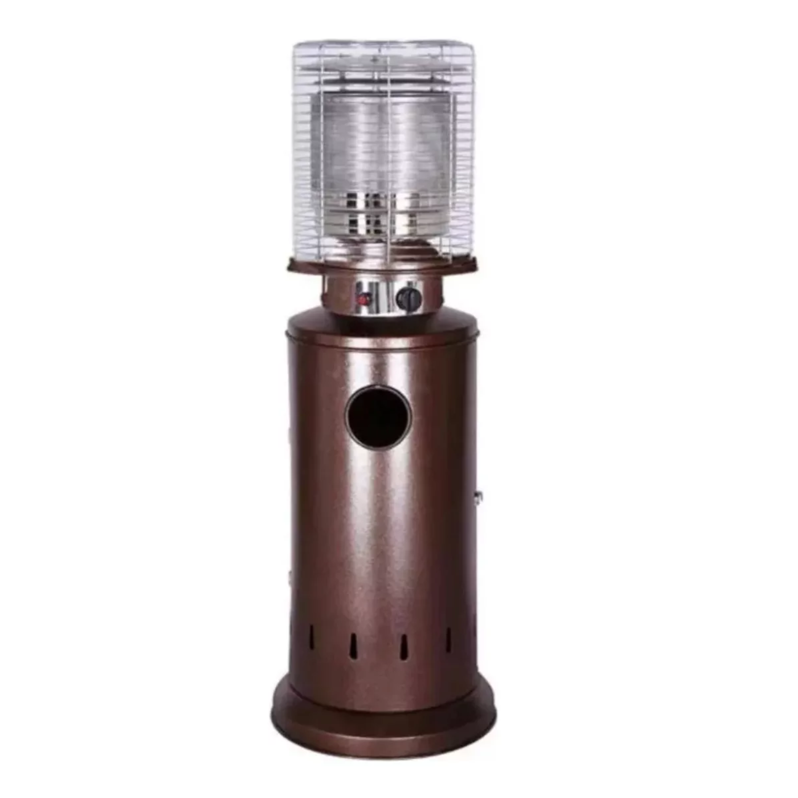 ESTUFA A GAS DE PATIO EXTERIOR-INTERIOR BRONCE + COVERTOR