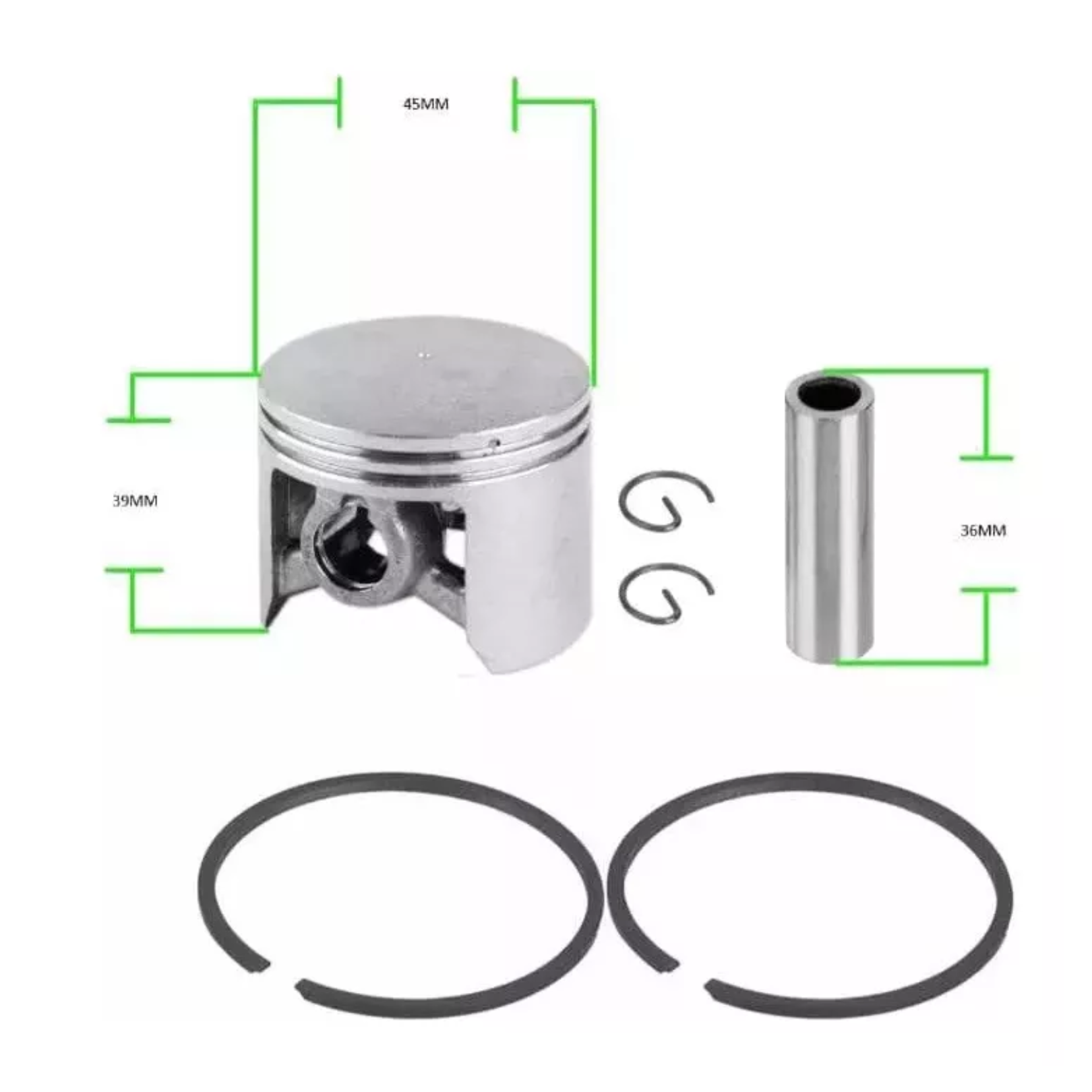 KIT 5200 CILINDRO PISTÓN Y ANILLOS MOTOSIERRA CHINA - 4