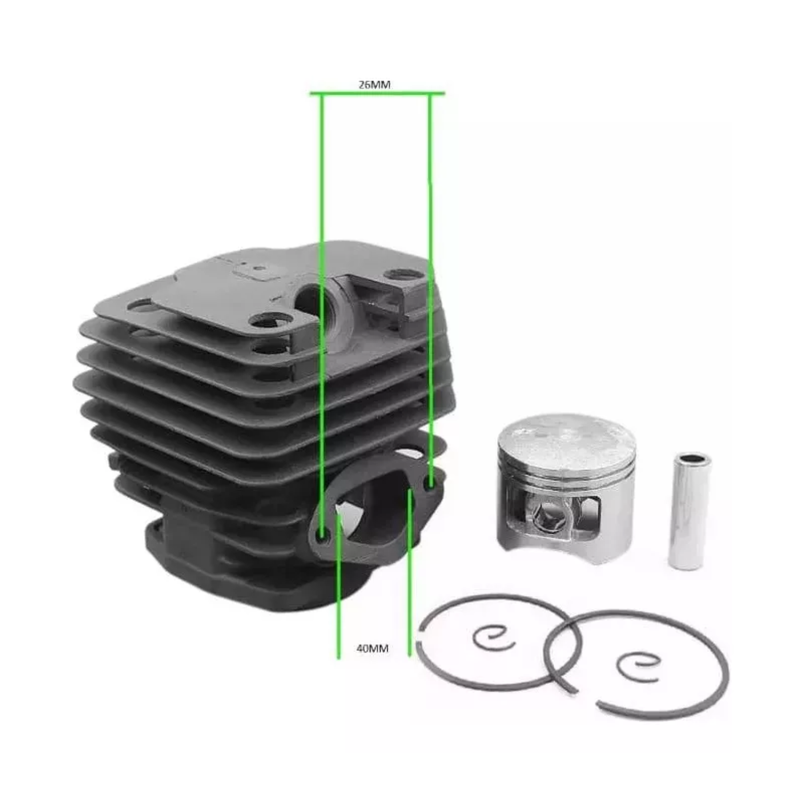 KIT 5800 58 CC CILINDRO PISTÓN Y ANILLOS MOTOSIERRA CHINA - 2