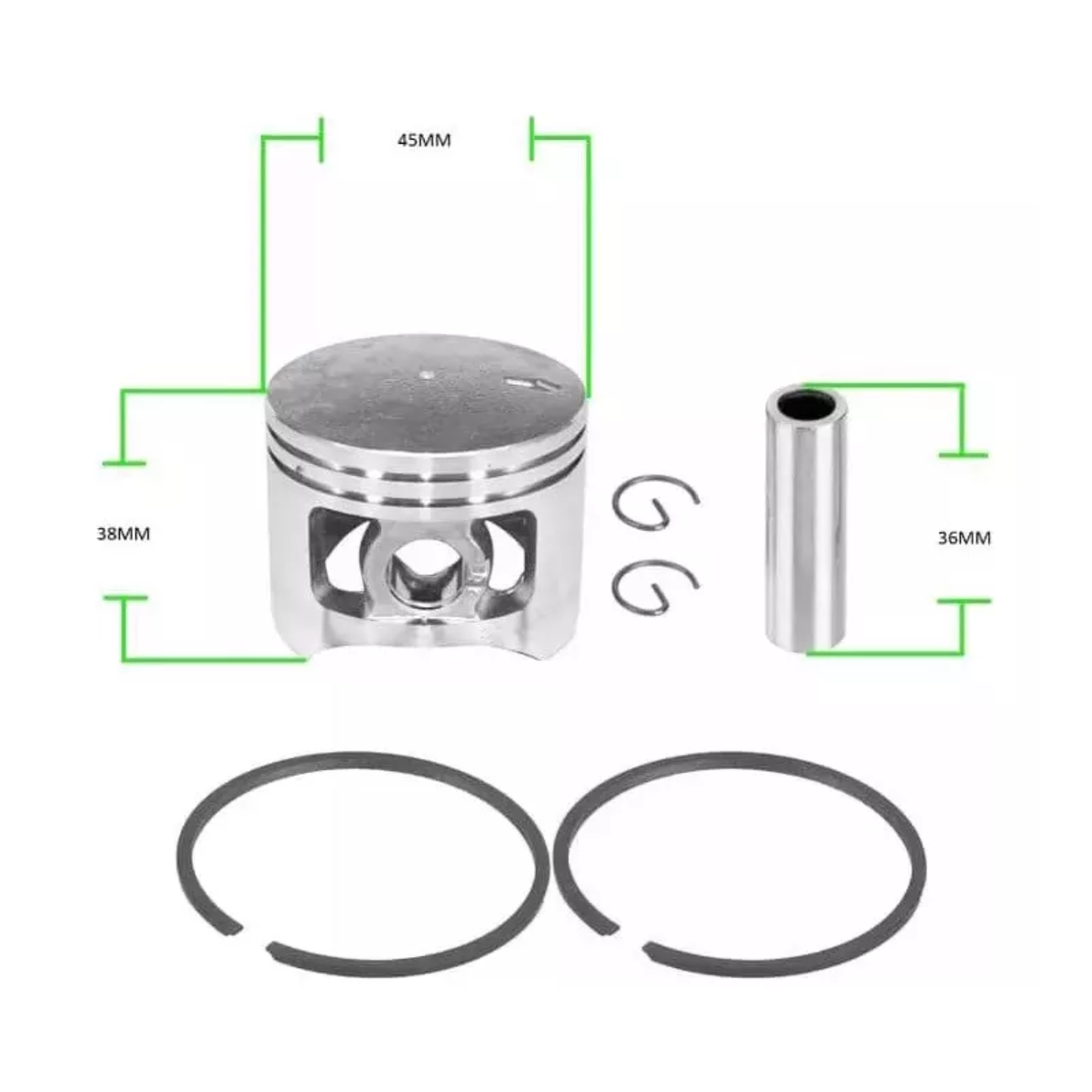 KIT 5800 58 CC CILINDRO PISTÓN Y ANILLOS MOTOSIERRA CHINA - 4