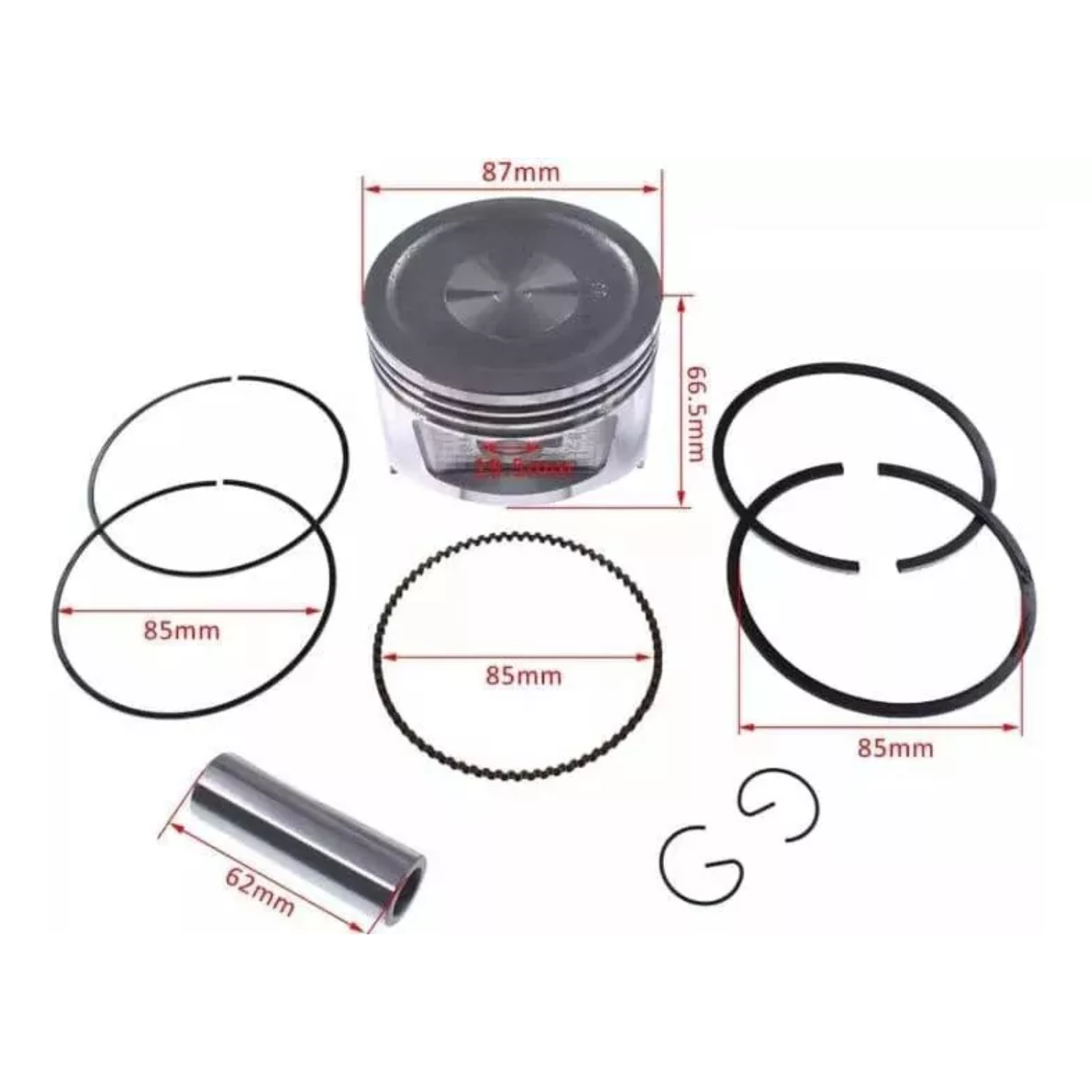 KIT GX390 13HP PISTÓN ANILLOS PARA MOTOR HONDA - 2