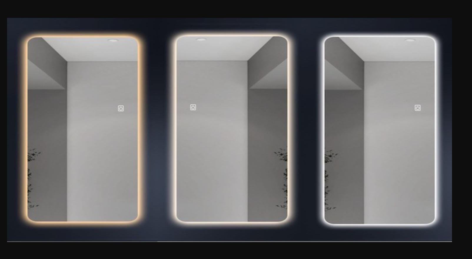 ESPEJO TAUMM BAÑO RECTANGULAR BLANCO GRANDE LUZ LED 3 COLORES 70X100CM - 1