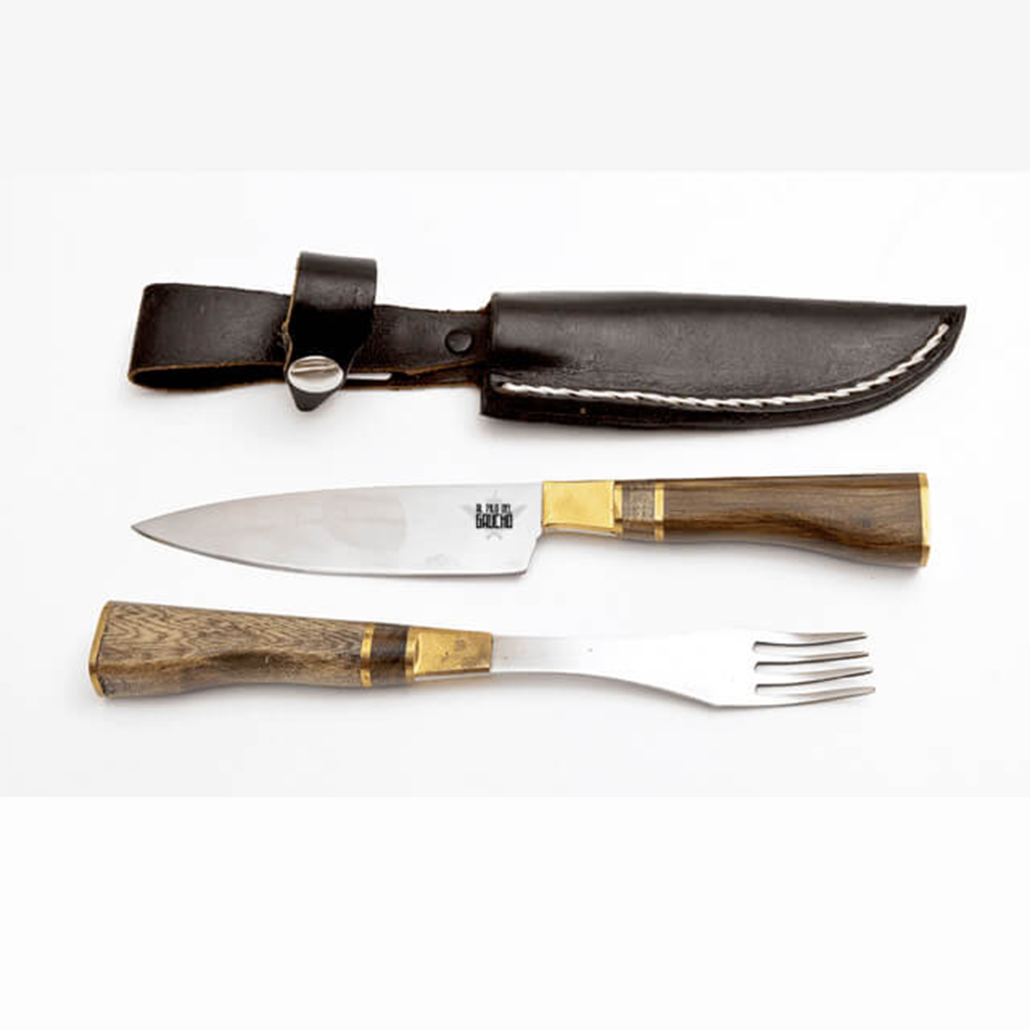 CUCHILLO TENEDOR CAMPESTRE ARTESANAL - 1