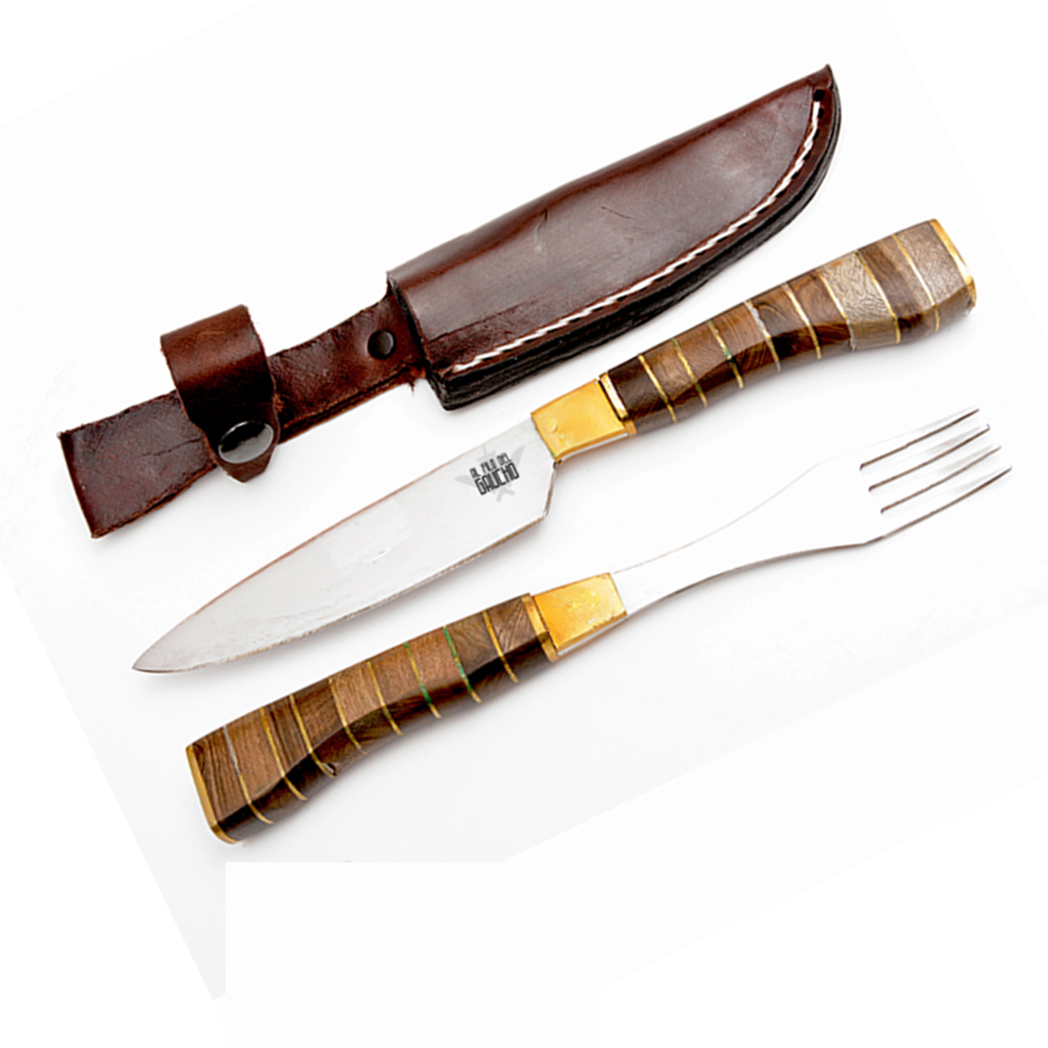 CUCHILLO TENEDOR ANILLADO ARTESANAL - 2